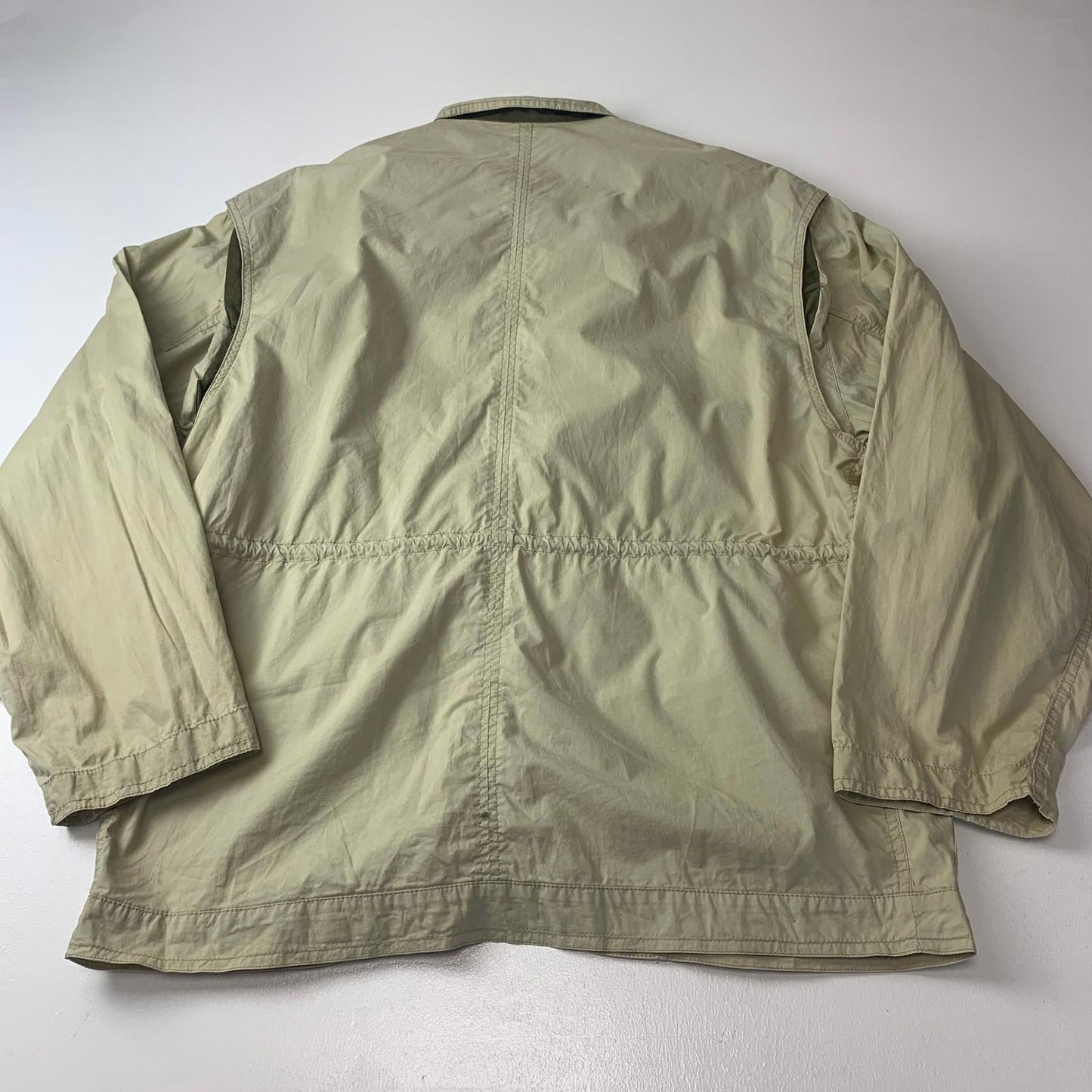 Tavarner Custom Jacket Casual Beige Button-Up Lightweight Mens Medium