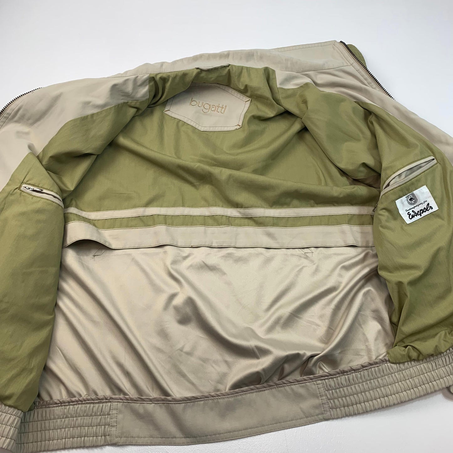 Mens BUGATTI Harrington Jacket / Beige / XXL / 2XL