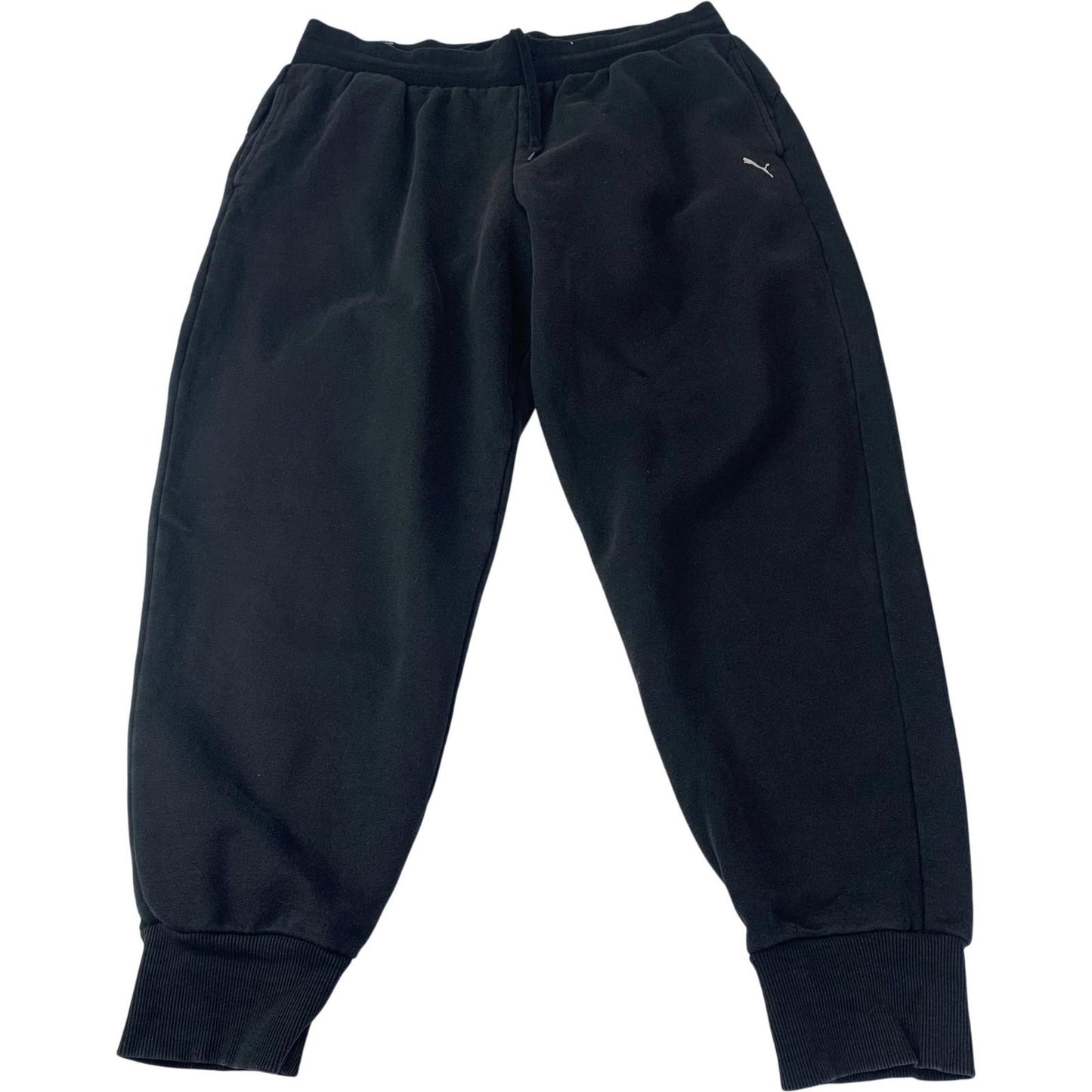 Puma Jogger Sweatpants Ribbed Cuff Casual Black Womens Large