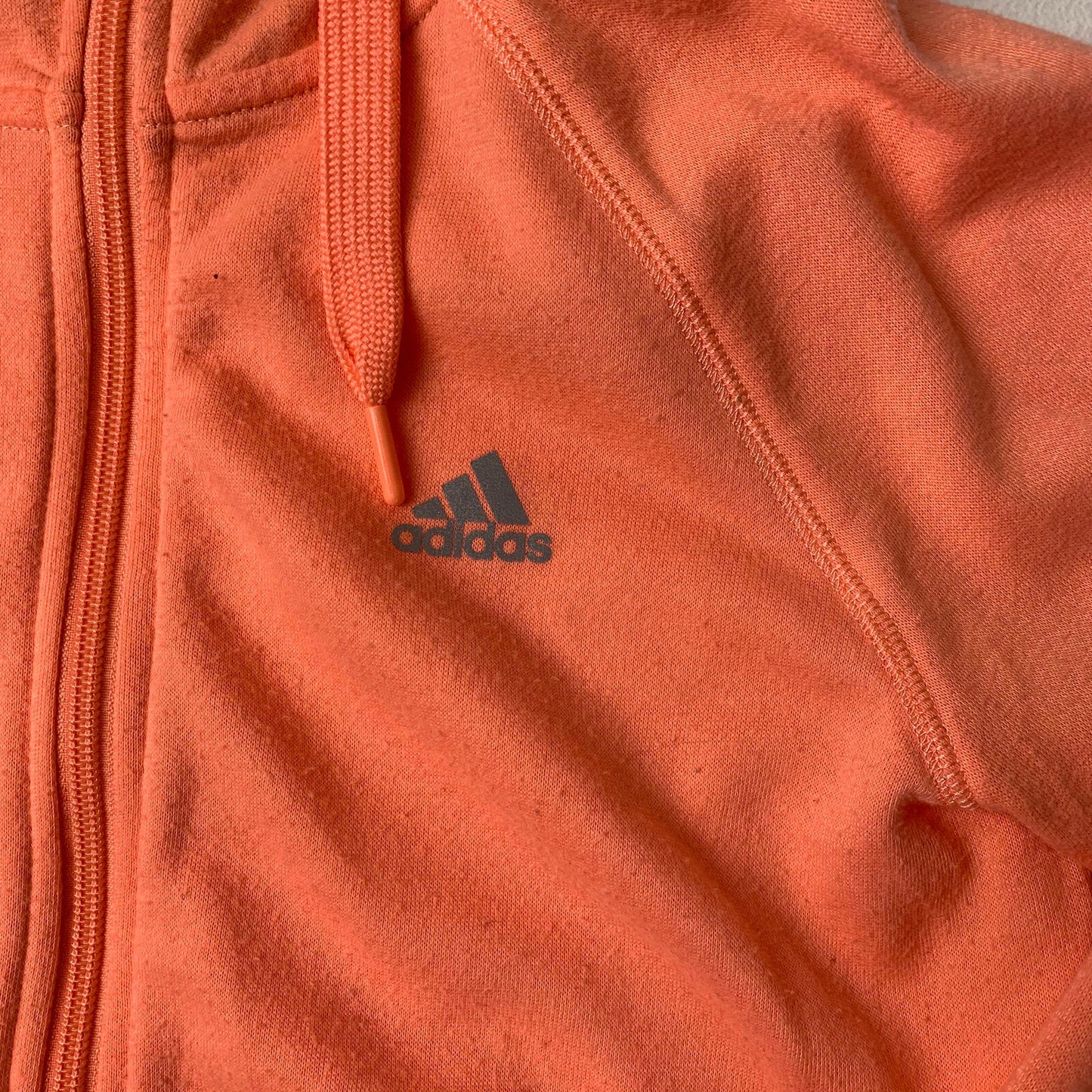 Women’s ADIDAS Full Zip Hoodies / Orange / UK 4-6 / XS / Cotton