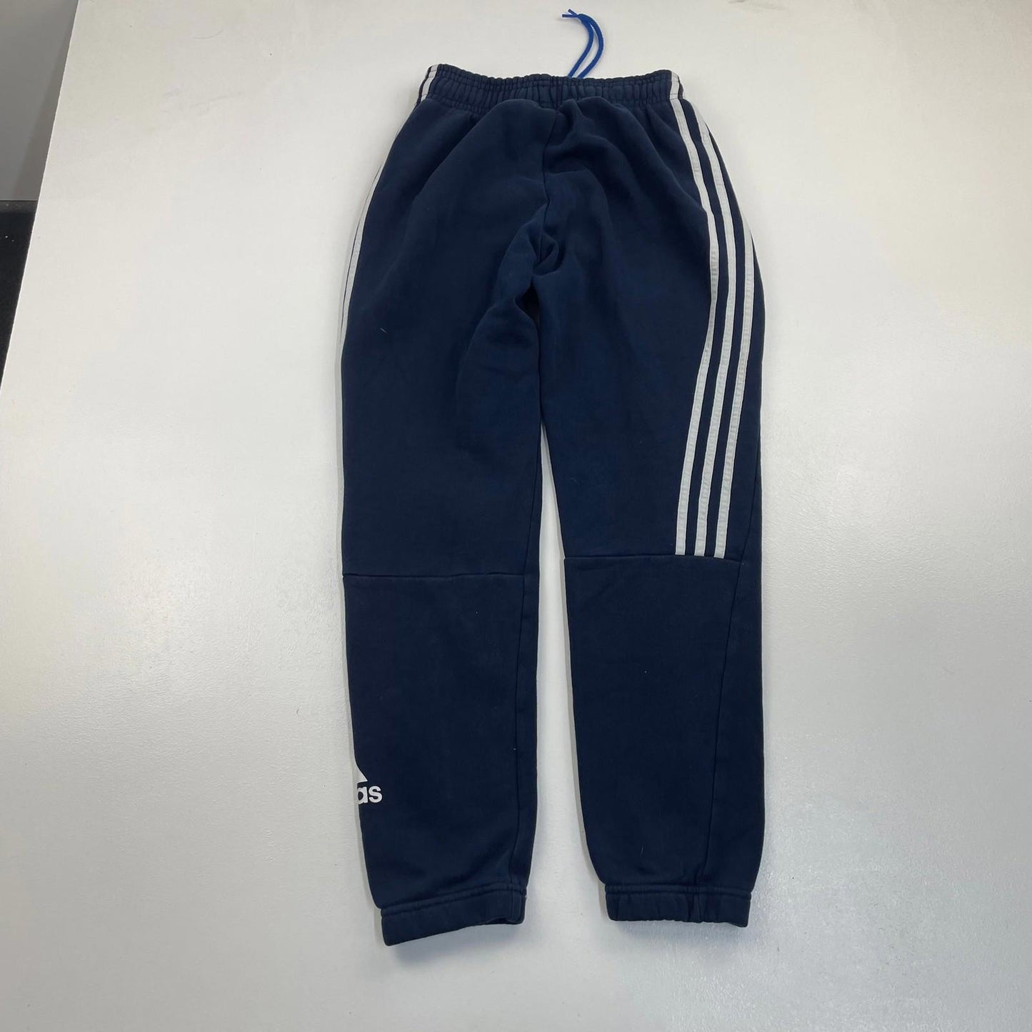 Adidas Track Pants Joggers Stripe Navy Blue Mens UK S