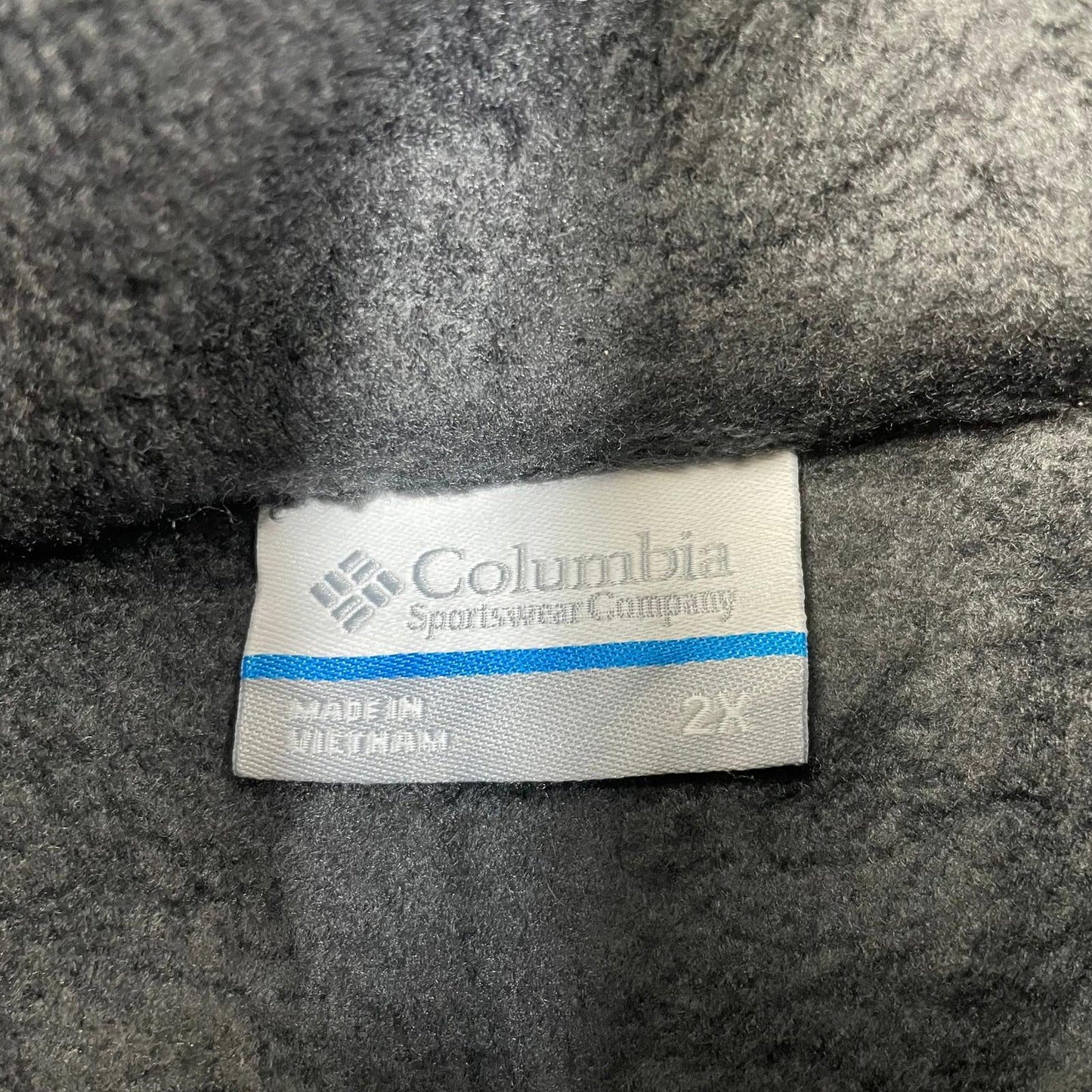 COLUMBIA Fleece Jacket Full Zip Grey Outdoor Casual Mens 2XL