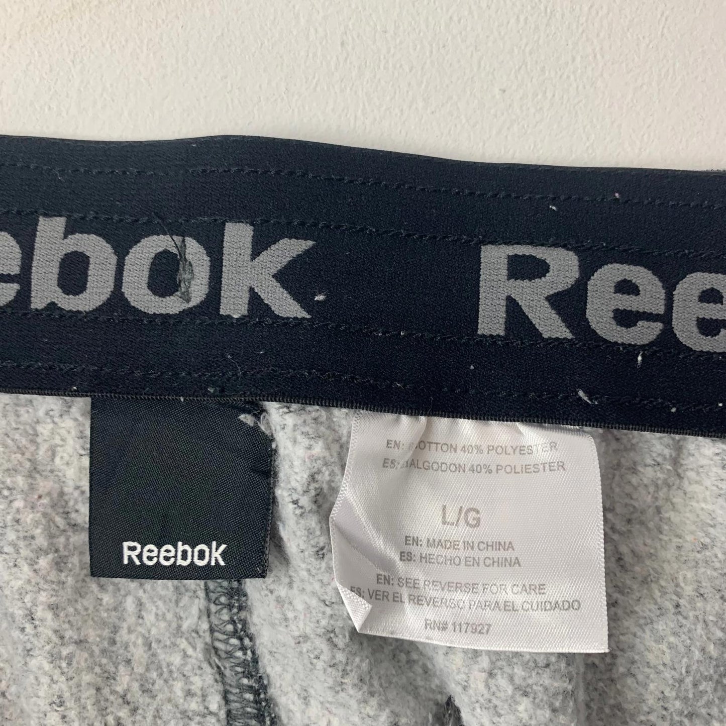 Reebok Activewear Trousers Jogger Style Grey Mens L/G