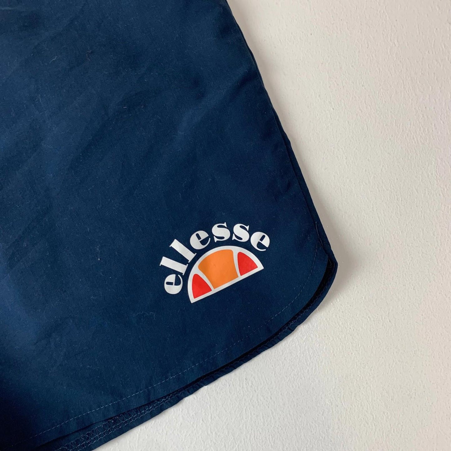 ELLESSE Swim Shorts Drawstring Waist Blue Logo Men's Medium UK M