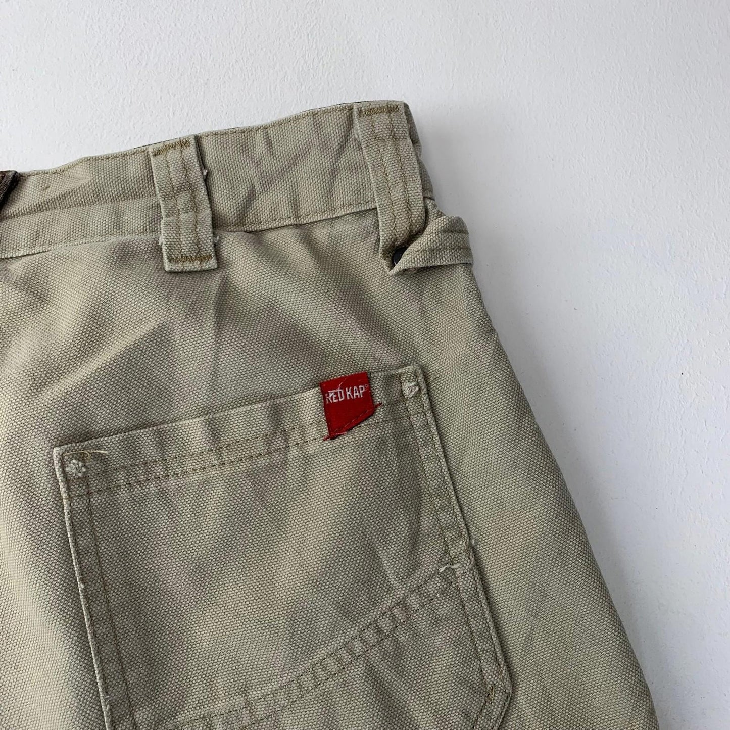 Red Kap Cargo Shorts Workwear Utility Beige Men's Size 32