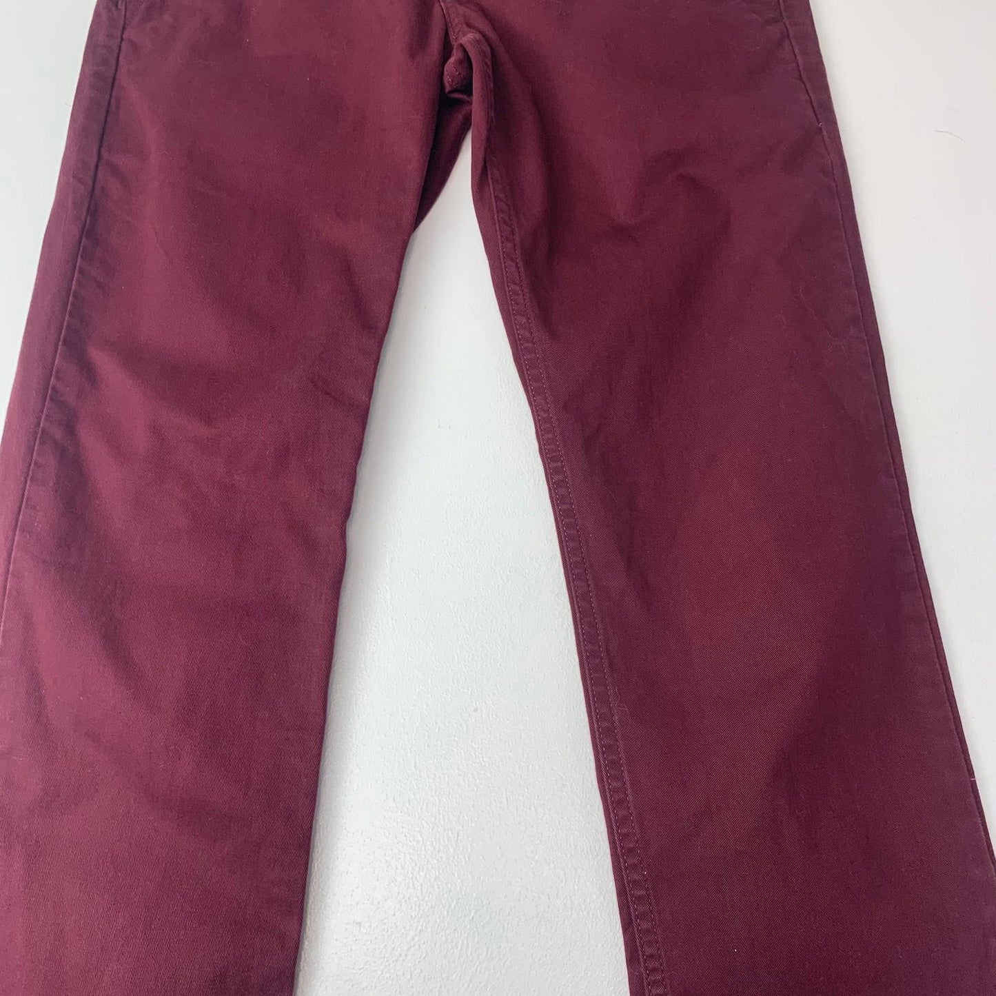 Levi's Trousers Chino Cotton Blend Burgundy Mens W28 L32