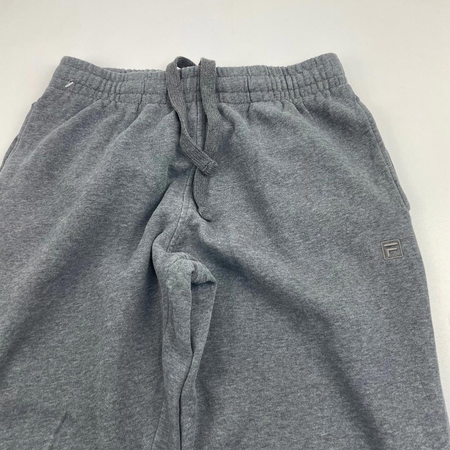 FILA Jogger Sweatpants Elastic Waist Grey Mens Medium UK M