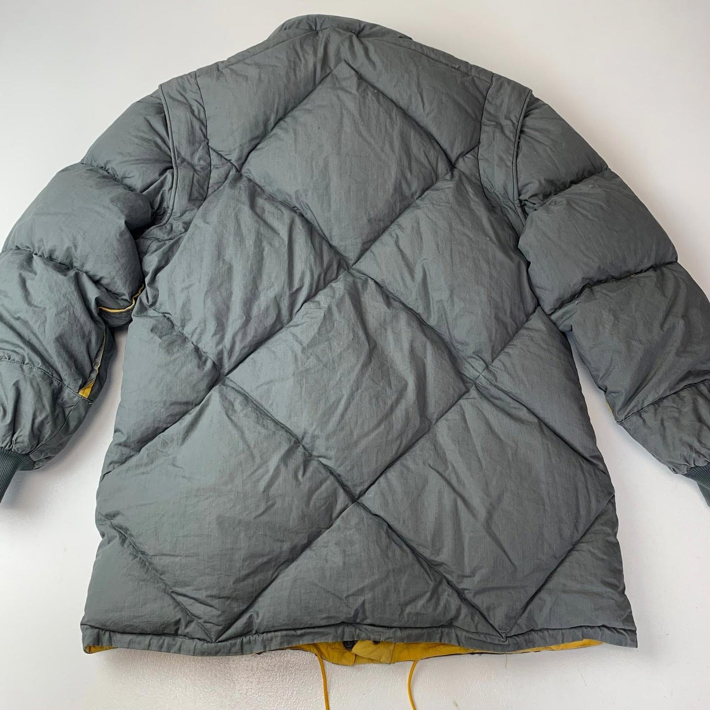 Dolomite Puffer Jacket Reversible Vintage Outdoor Yellow Grey Medium