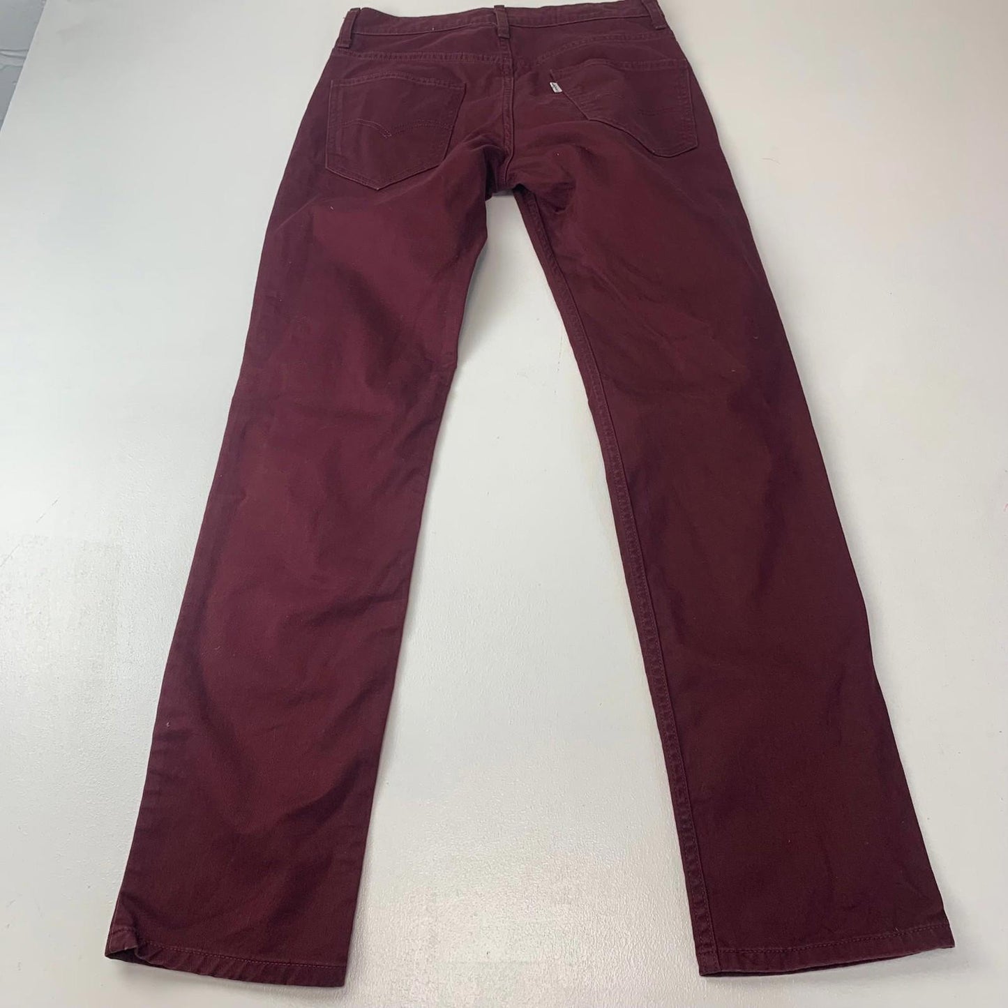 Levi's Trousers Chino Cotton Blend Burgundy Mens W28 L32