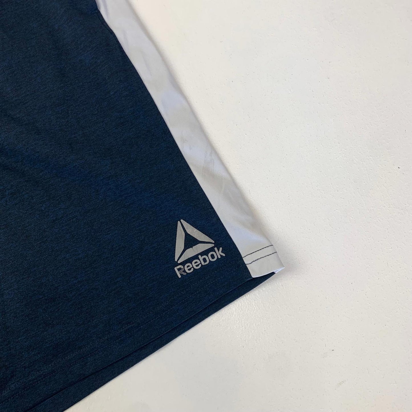 REEBOK Men's Athletic Shorts Mesh Lined Drawstring Blue S