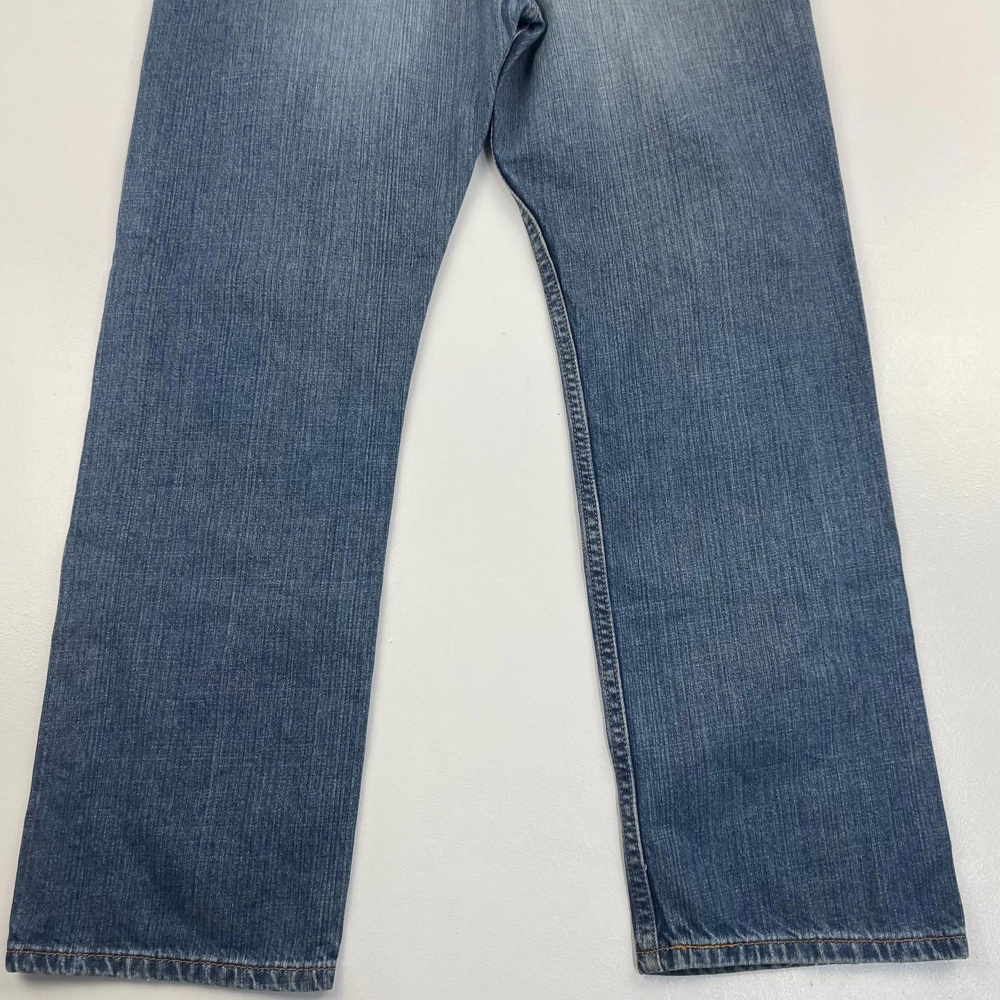 LEVI'S 505 Jeans Straight Fit Blue Denim Vintage Washed Mens W34 L30