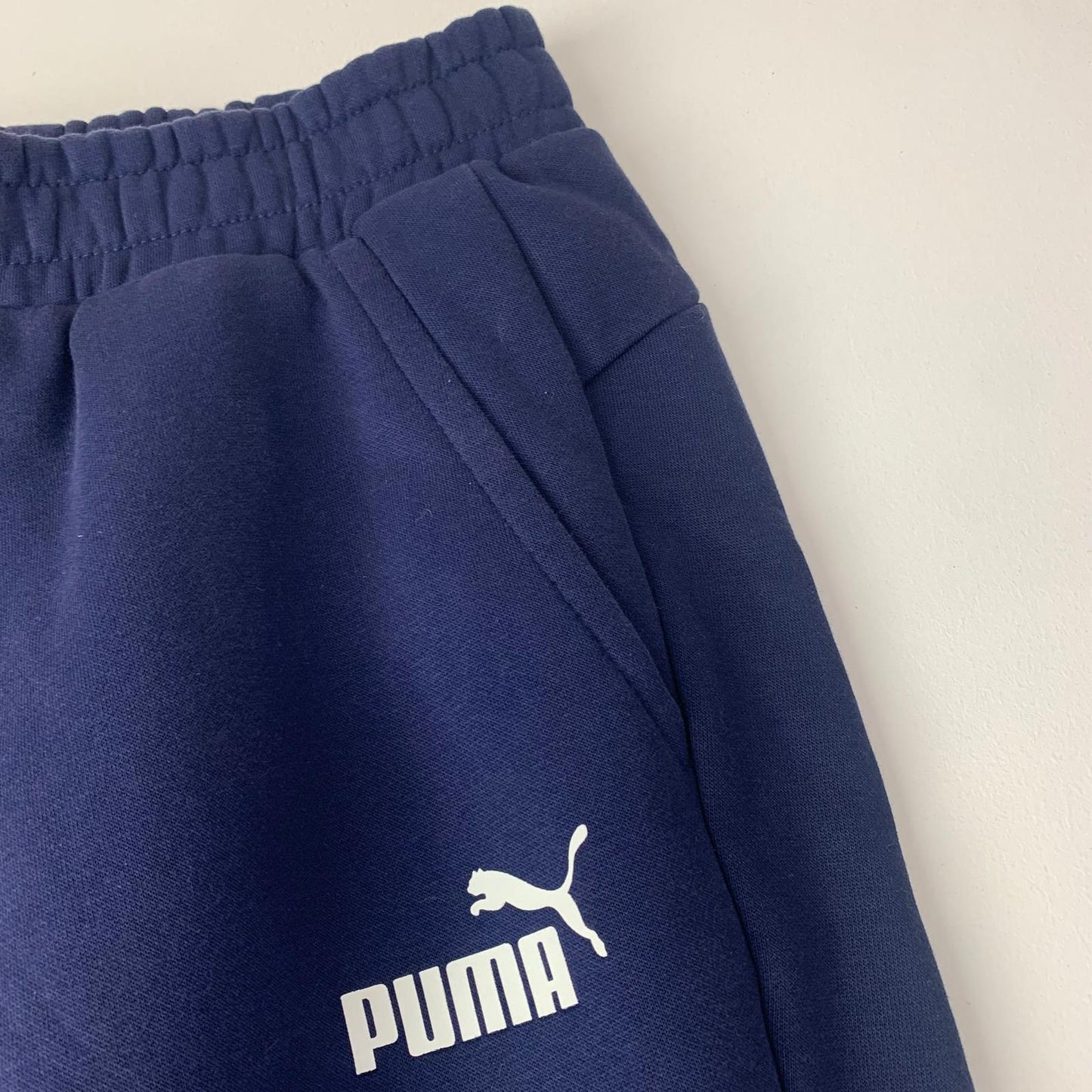 PUMA Sweatpants Jogger Style Elastic Waist Blue Men's Small