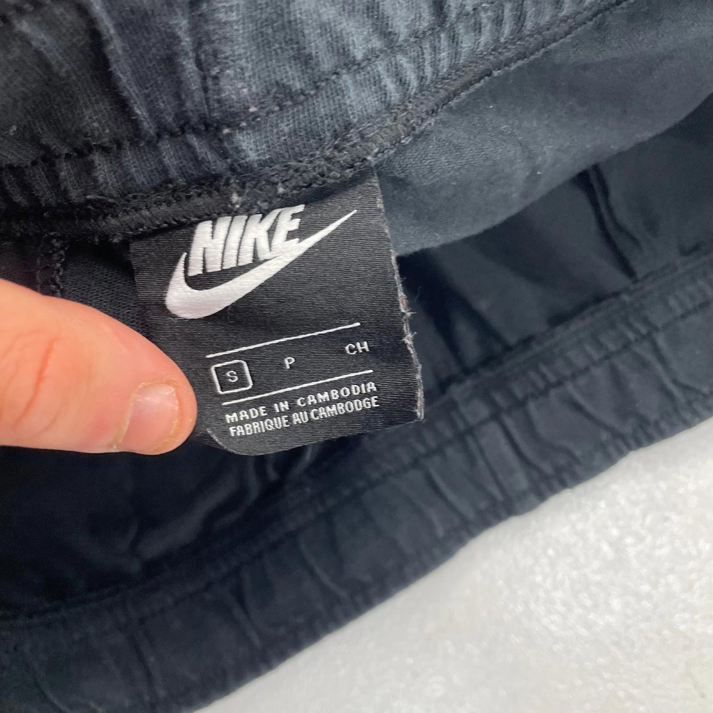 NIKE Shorts Casual Black Drawstring Logo Sportswear Mens Small
