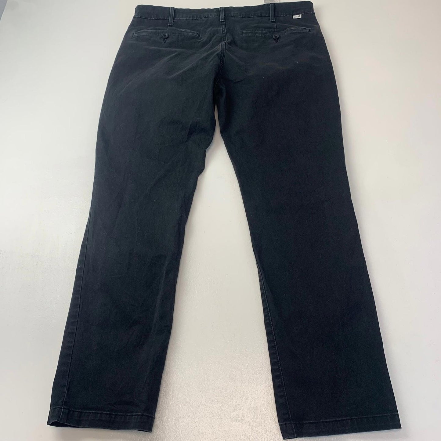 Levi Strauss Chino Trousers Regular Fit Classic Black Mens Size 36 x 30