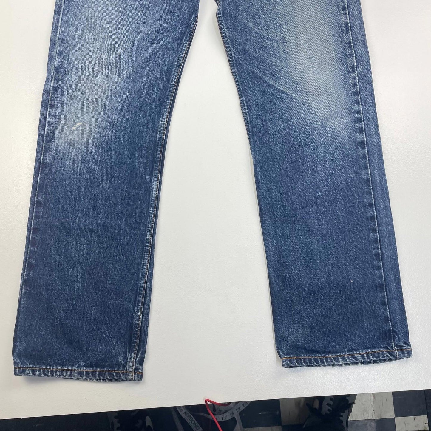 LEVI STRAUSS Straight Leg Denim Blue Jeans Vintage Style Mens W34 L32
