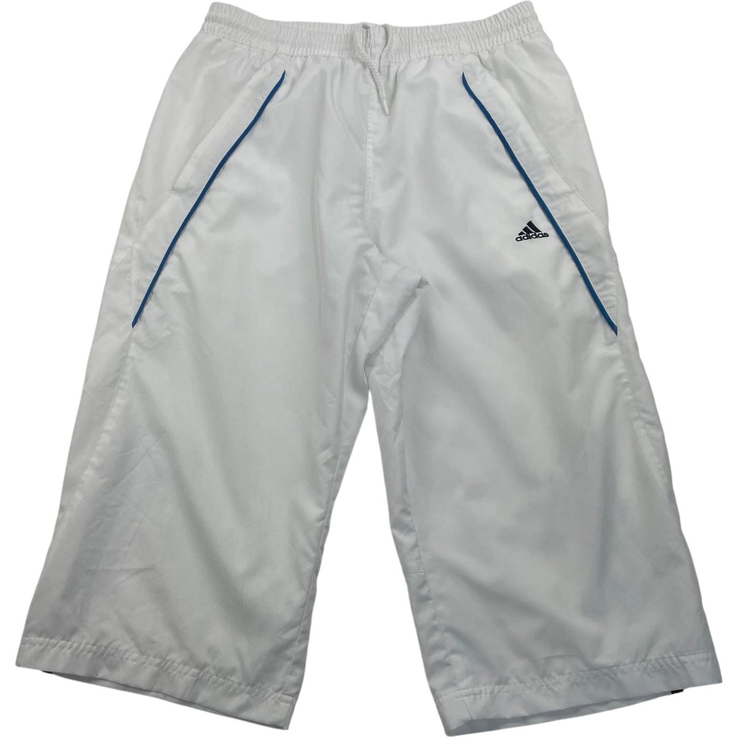 Adidas Activewear Shorts White Athletic Drawstring Men's UK S