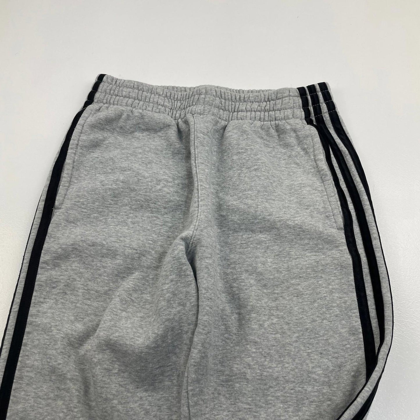Adidas Boys Track Pants Jogger Style Grey with Black Stripes XL