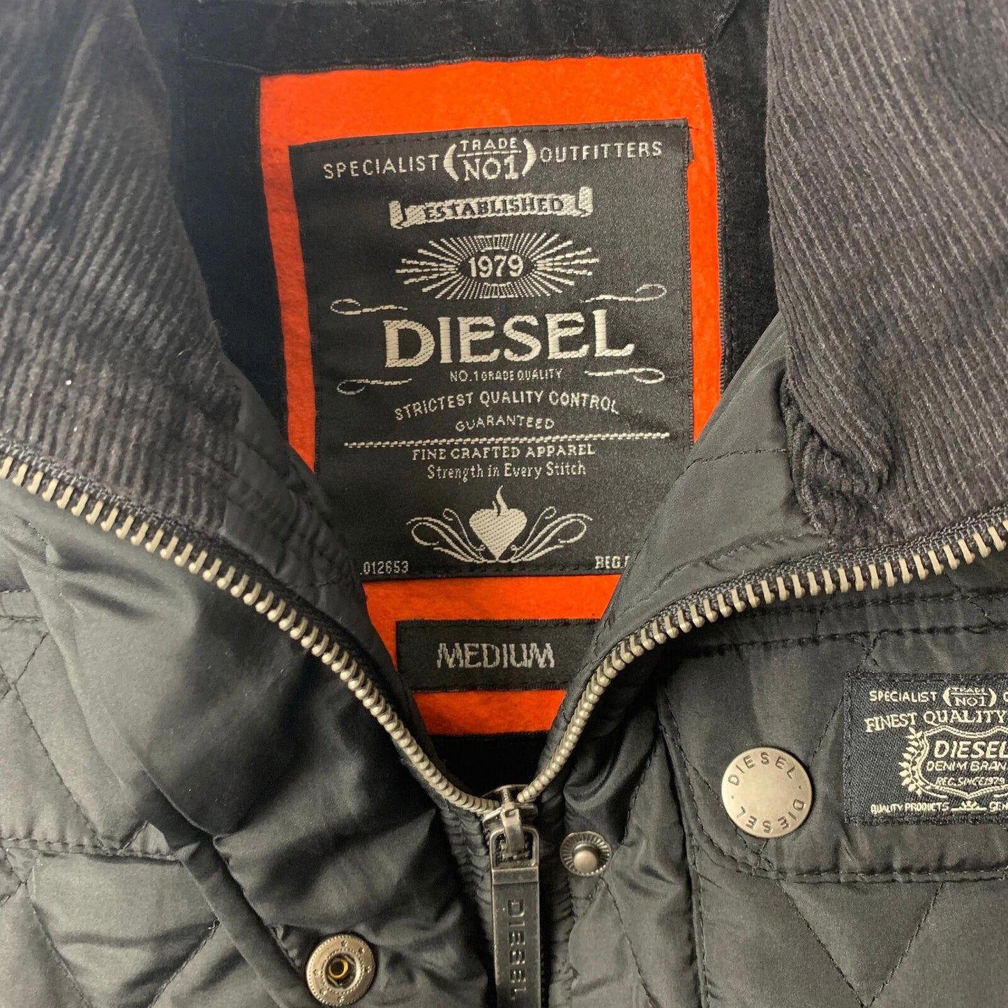 Women’s DIESEL Quilted Country Jacket / Black / Medium