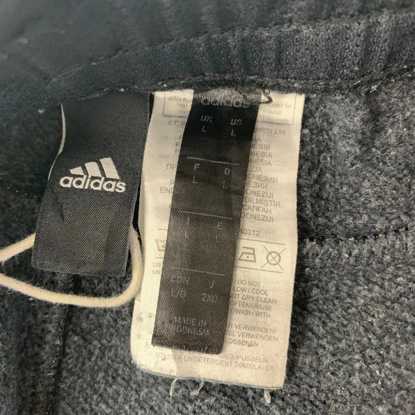 Adidas Track Pants Jogger Zip Pockets Black Gym Fitness Women UK L