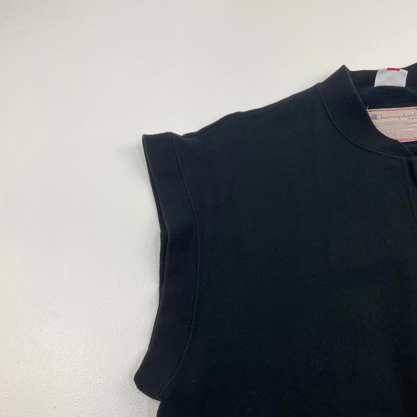 Champion Sleeveless Track Jacket Black Mens XL