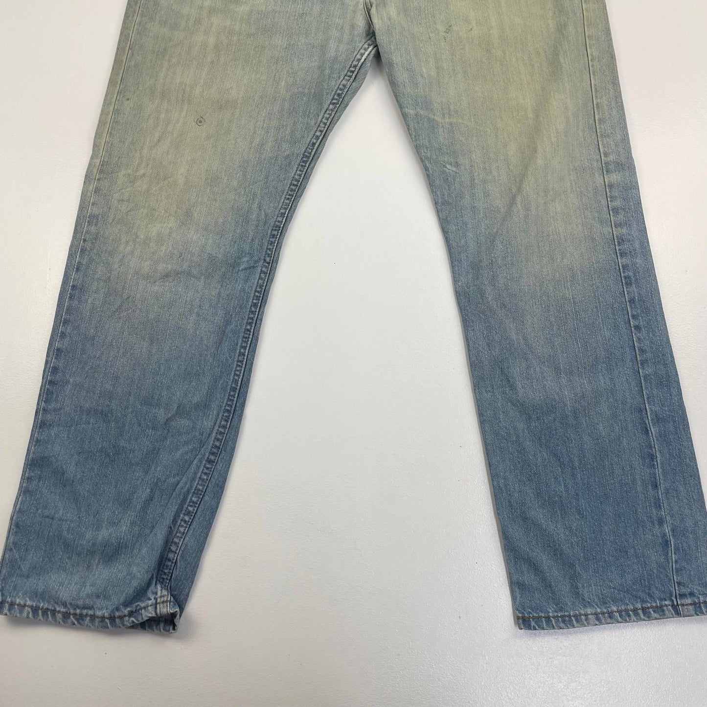 Levi's 504 Straight Leg Denim Light Wash Jeans Blue Mens W38 L30
