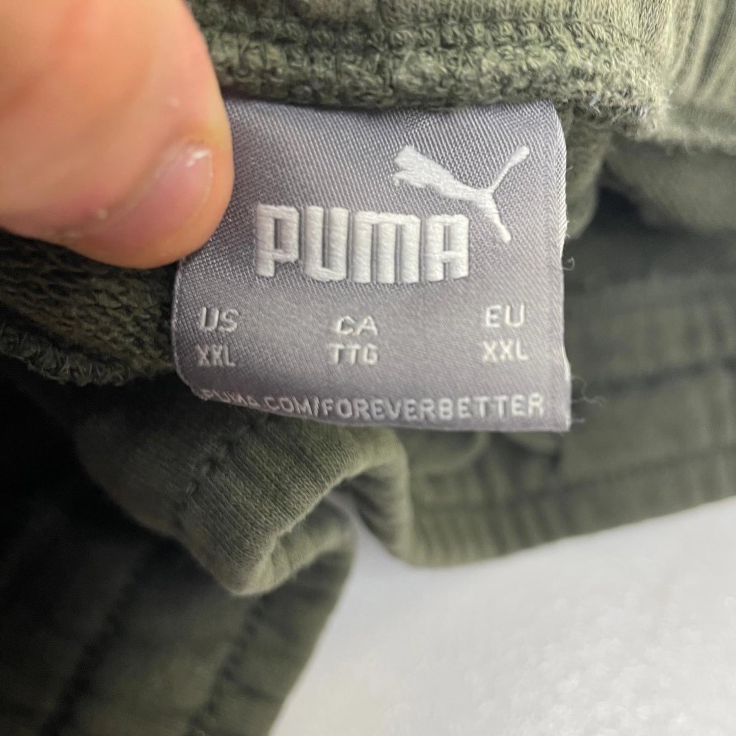Puma Sweat Shorts Elastic Waist Green Casual Mens XXL
