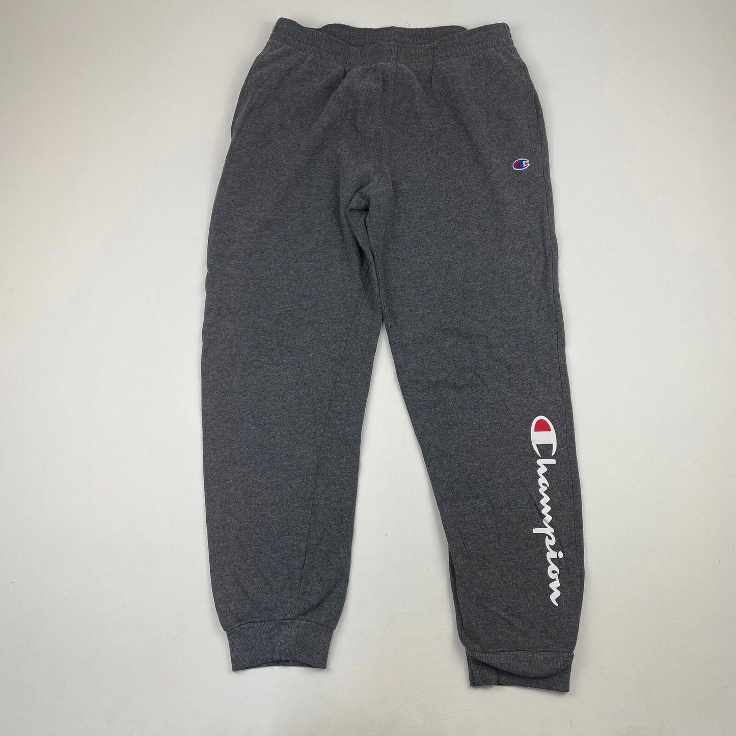 Men Grey CHAMPION Spellout Joggers , Size Medium