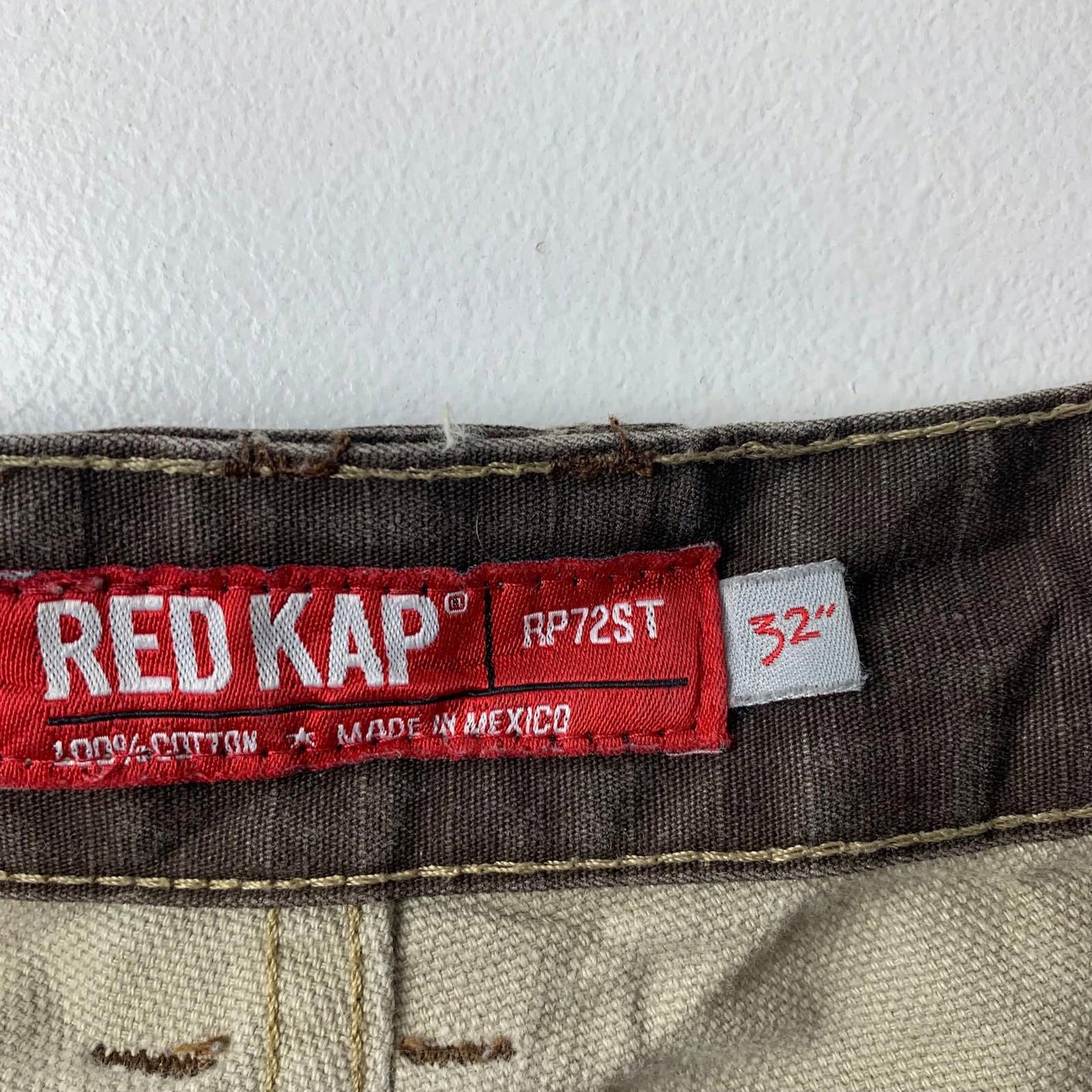 Red Kap Cargo Shorts Workwear Utility Beige Men's Size 32