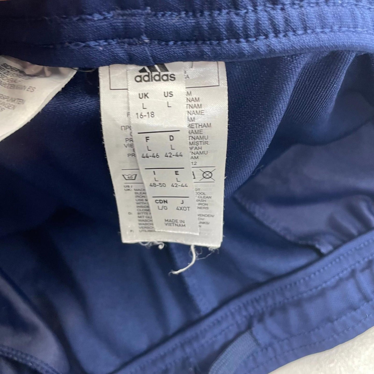 Adidas Track Pants Jogger Style Navy Blue Women's L