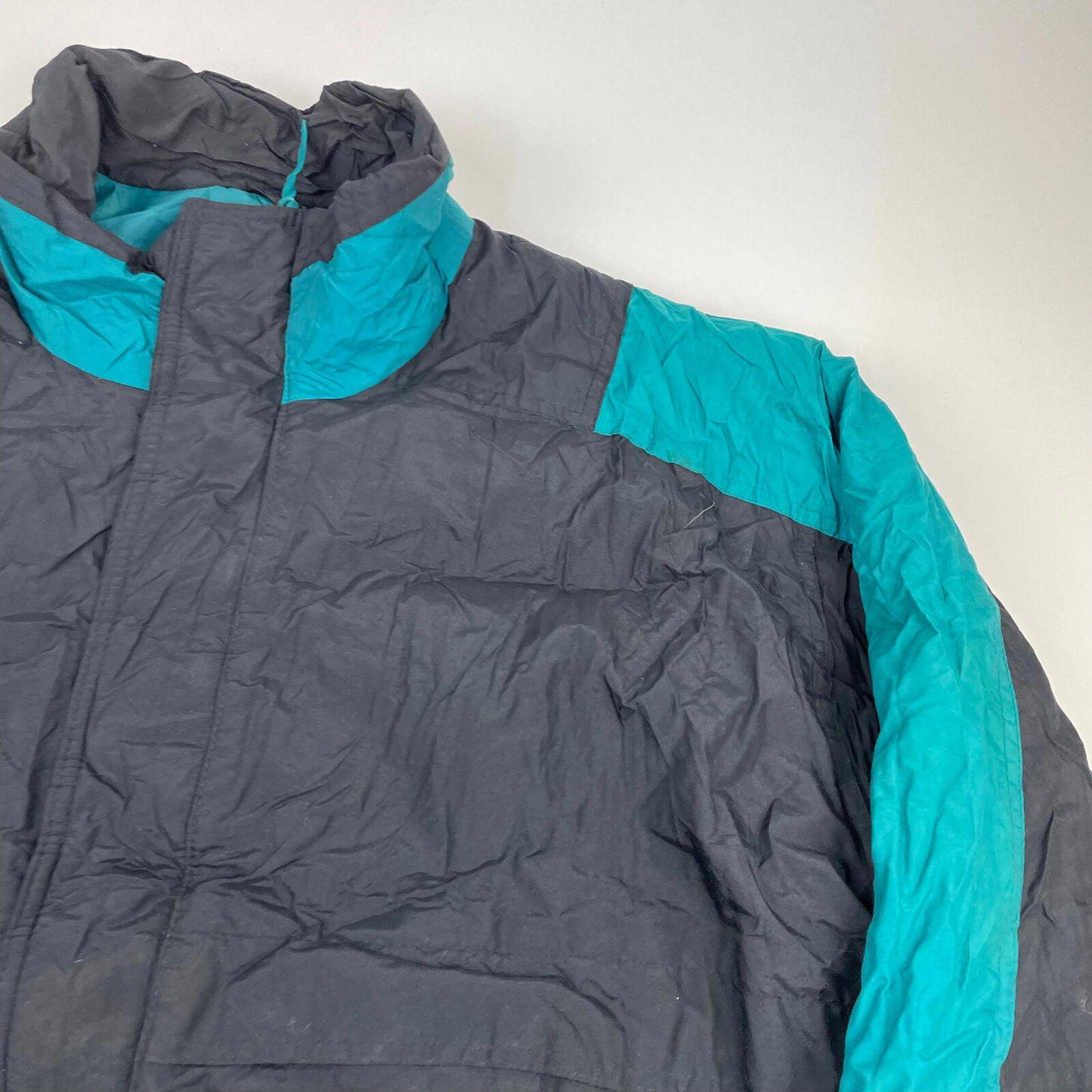 Vintage Men’s STEEP SLOPE Ski Jacket , Black & Green , Size 2XL