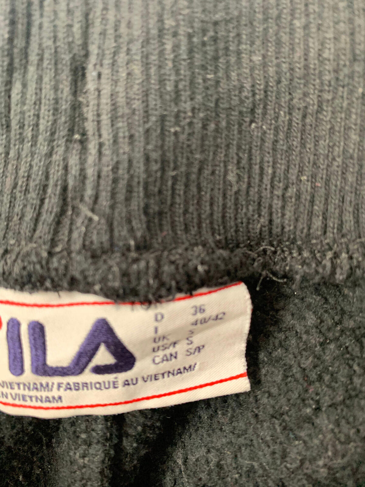 Womens FILA Small Black Jogging Bottoms / Regular Fit / Joggers / Sweatpants