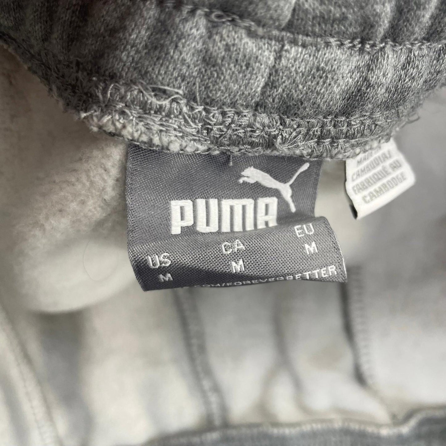 Puma Sweat Shorts Drawstring Casual Grey Mens Medium
