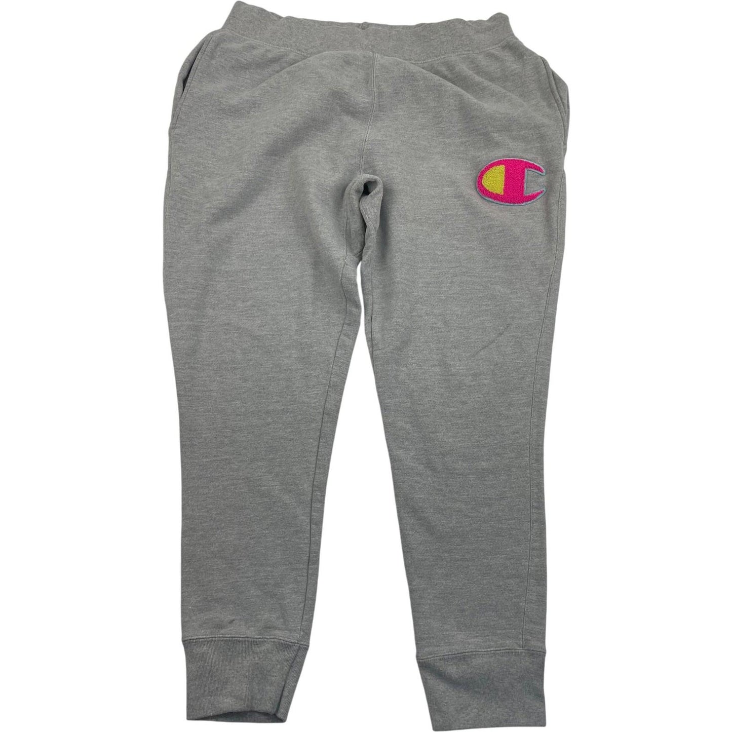 Champion Reverse Weave Jogger Trousers Embroidered Logo Grey Womens XL