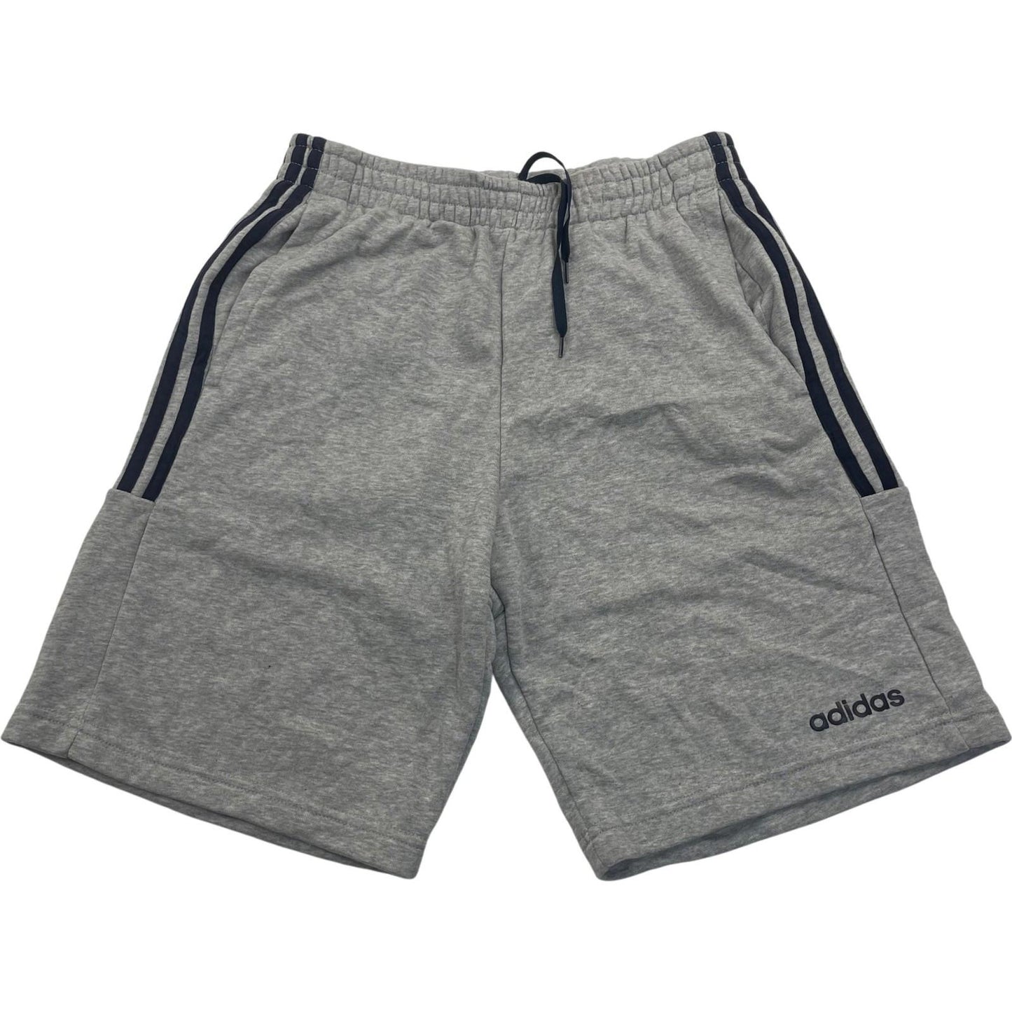 Adidas Activewear Shorts 3-Stripes Elastic Waist Grey Mens Small