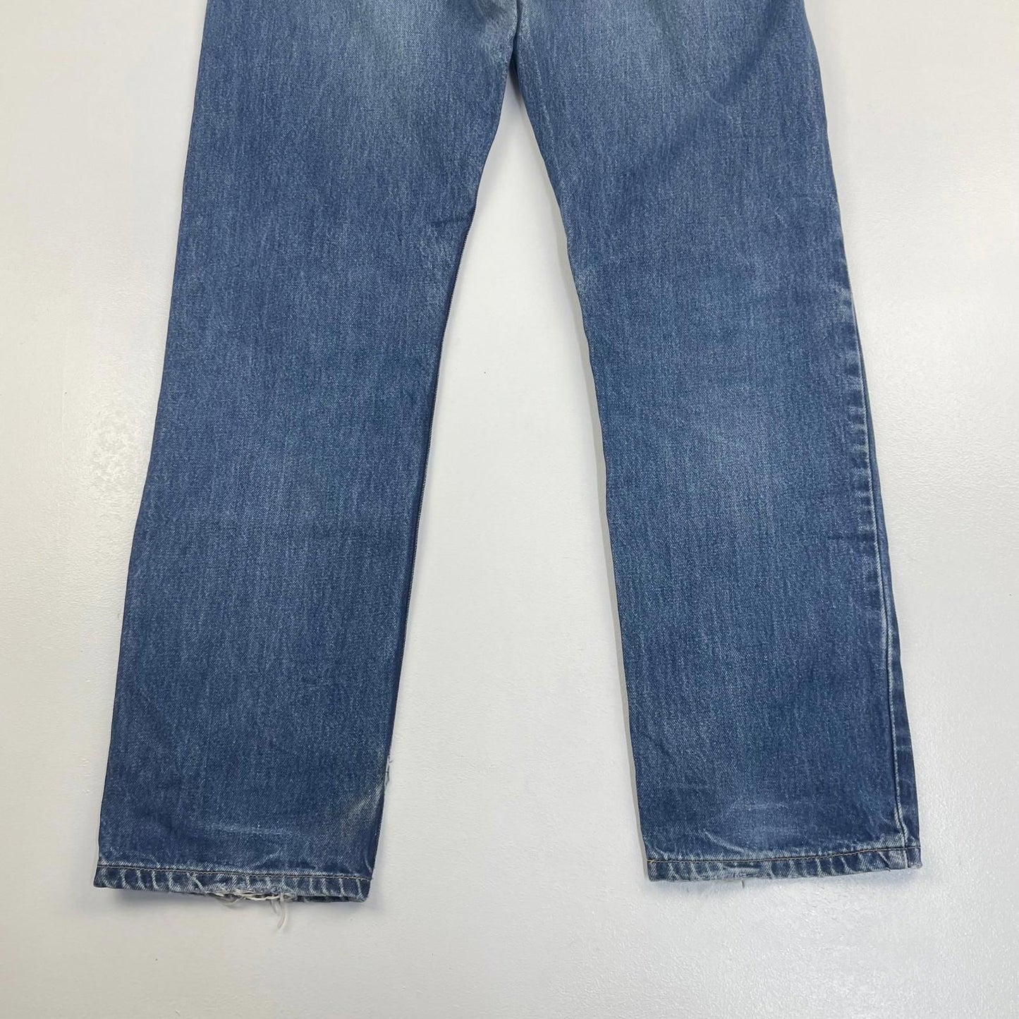 LEVI'S 521 Jeans Straight Distressed Blue Denim Mens W33 L32