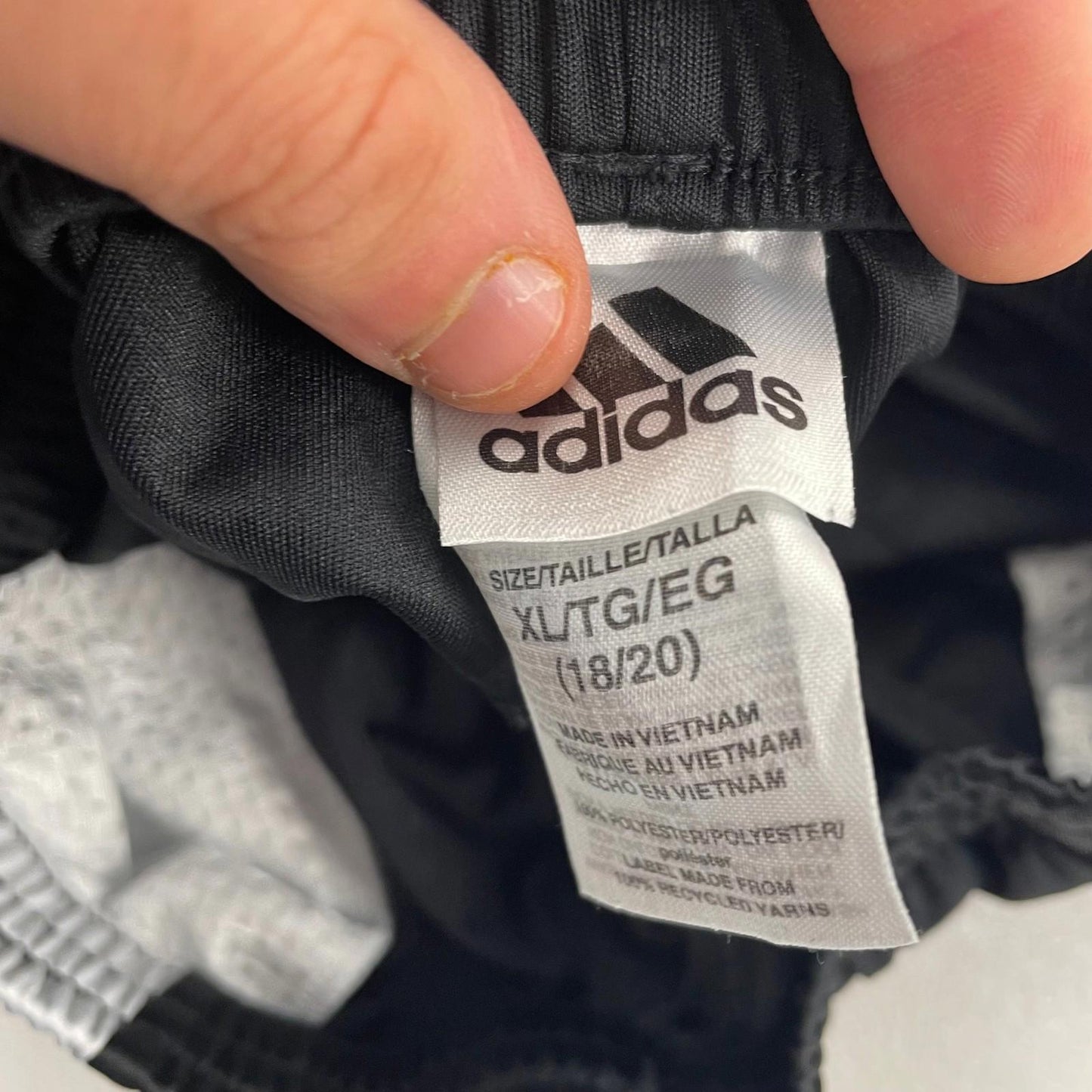 Adidas Aeroready Athletic Shorts Black White XL Boys XL
