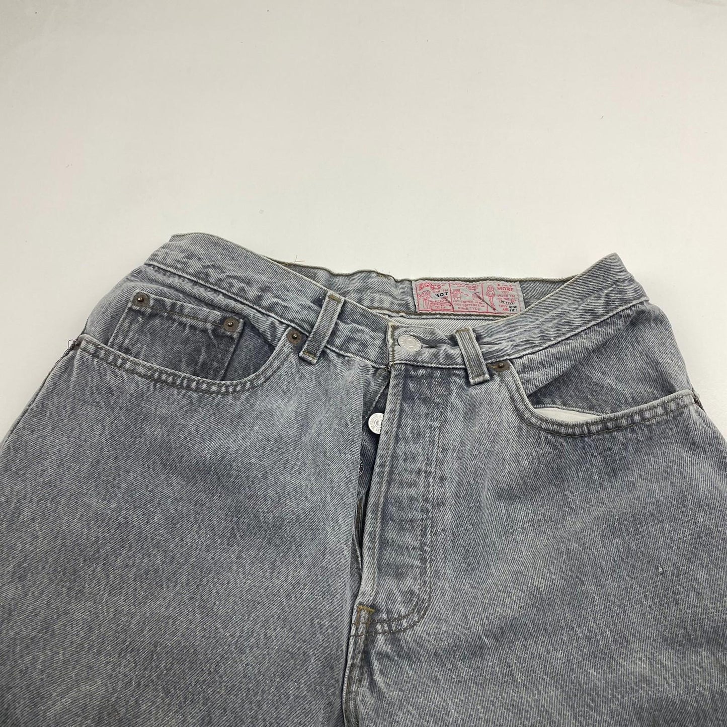 Levi's Vintage Jeans Grey Straight Leg Classic Women UK Size 8