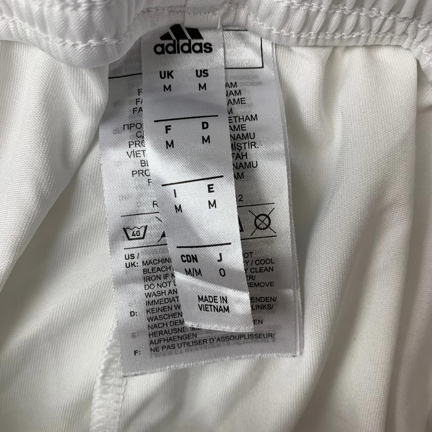ADIDAS AEROREADY Activewear Shorts White Black Stripe Mens UK M