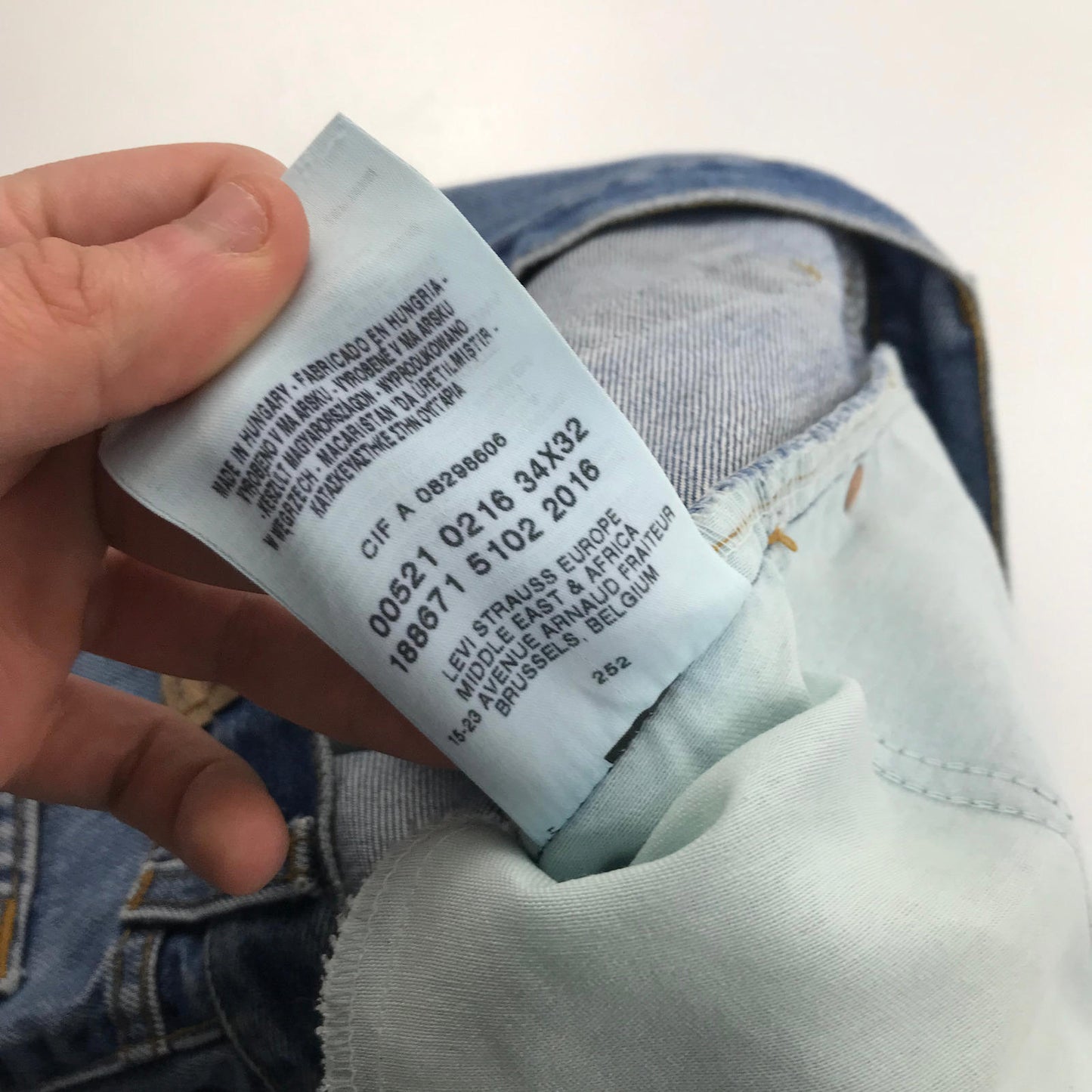 Blue LEVI’S 521 Distressed Denim Jeans , W31 L30