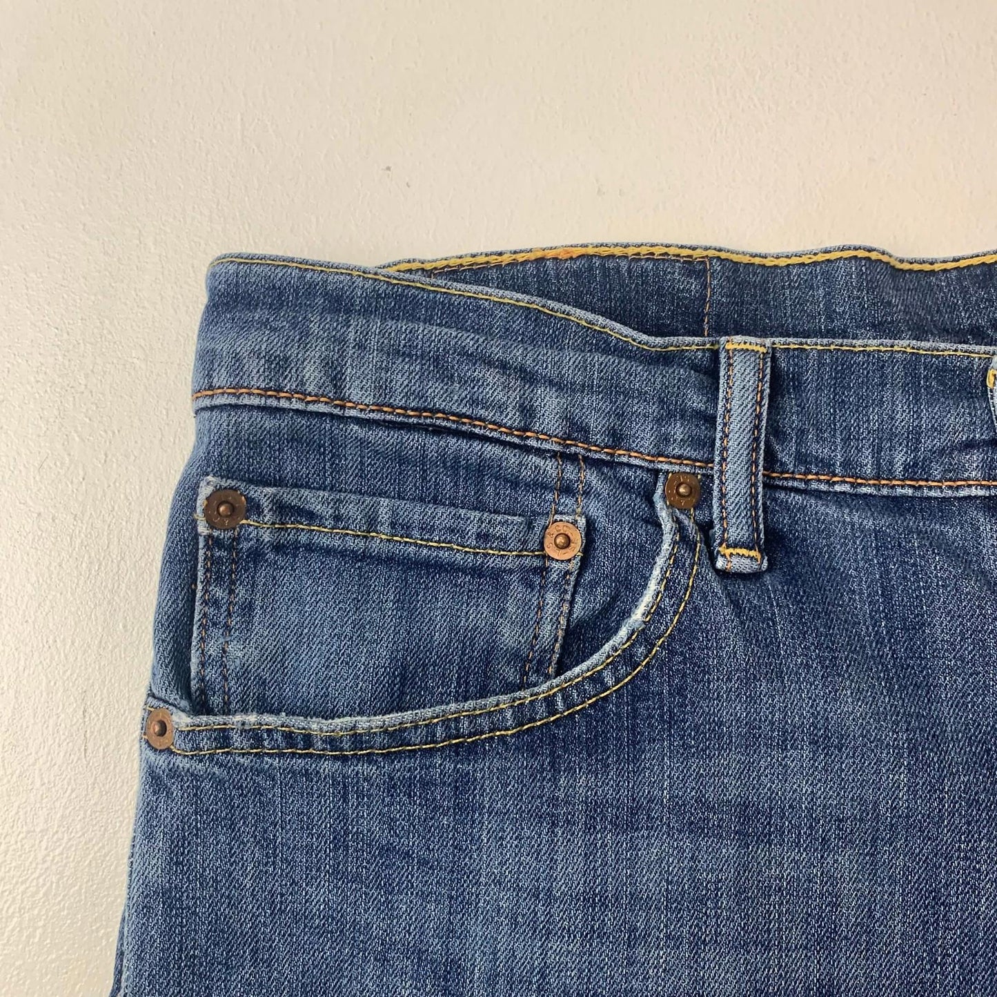 Levi's Denim Shorts Distressed Casual Blue Mens W32