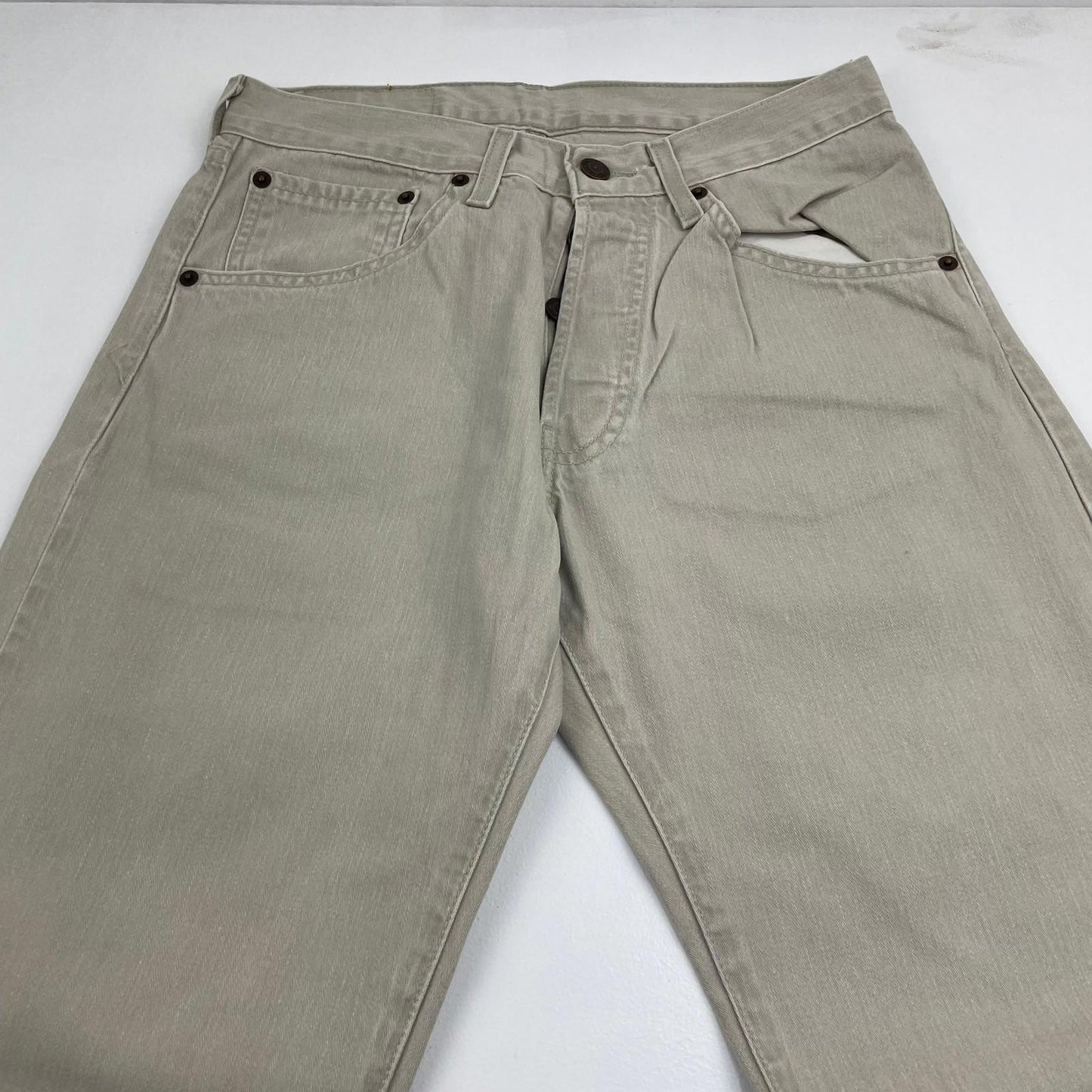 Levi Strauss 551 Straight Leg Beige Trousers Classic Mens W29 L34