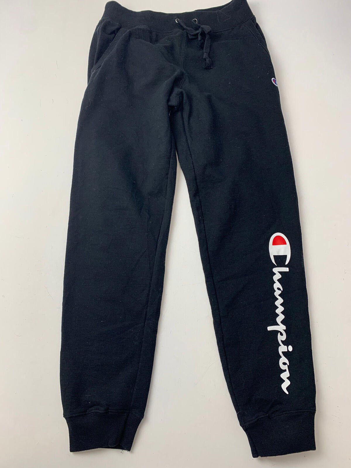 Womens CHAMPION Spellout Joggers / Black / Medium Jogging Bottoms / Sweatpants