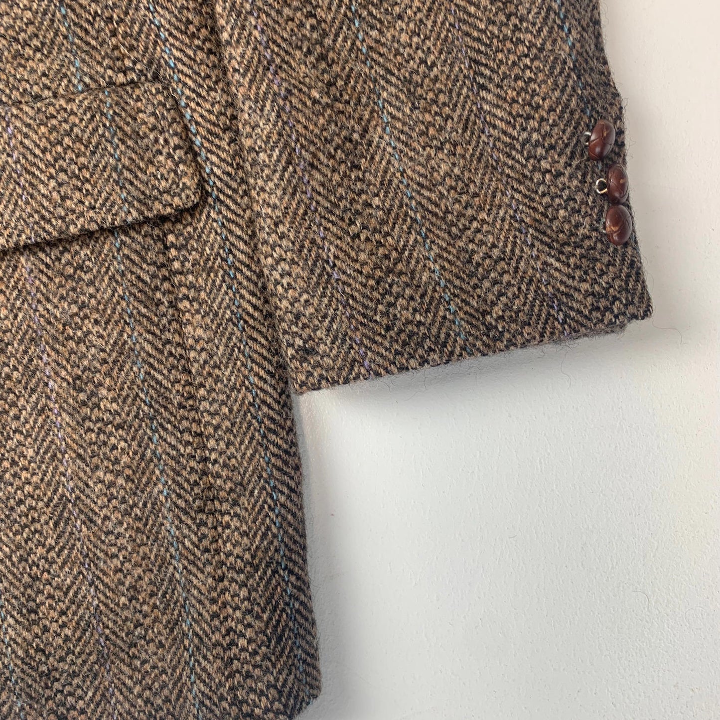 Men’s CLUB ROOM Harris Tweed Jacket / Brown / 44 L