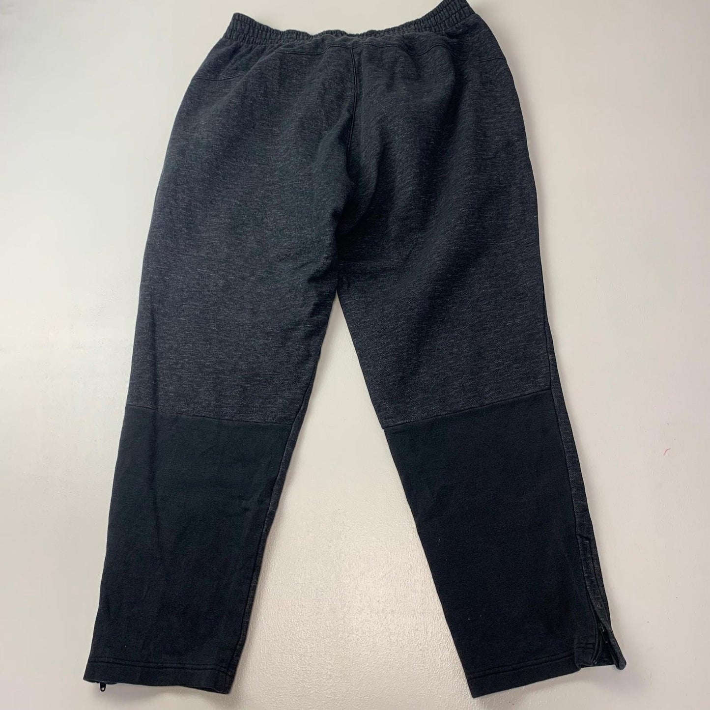 Adidas Track Pants Jogger Zip Pockets Black Gym Fitness Women UK L