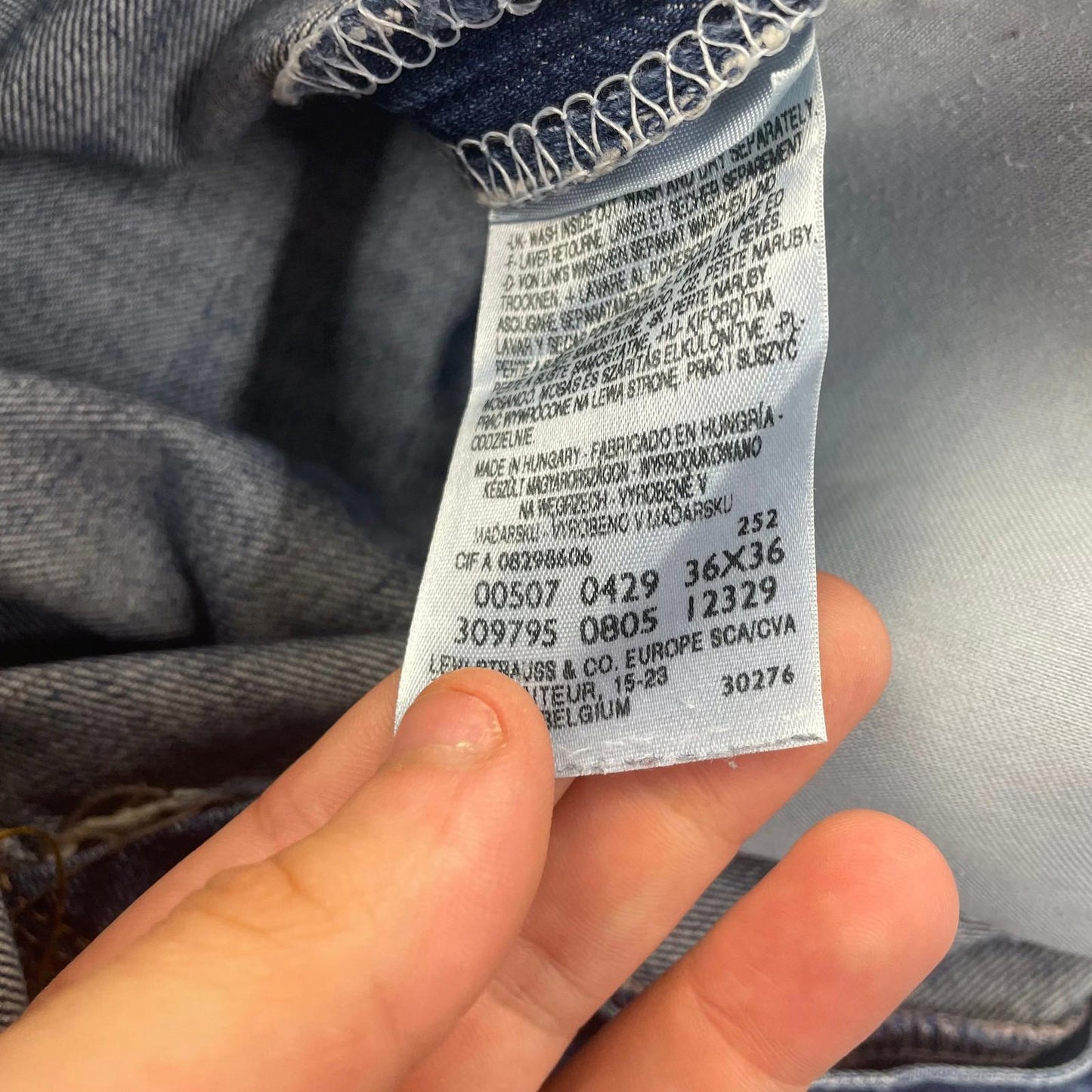 Levi's 507 Jeans Bootcut Classic Style Blue Denim Mens W36 L30