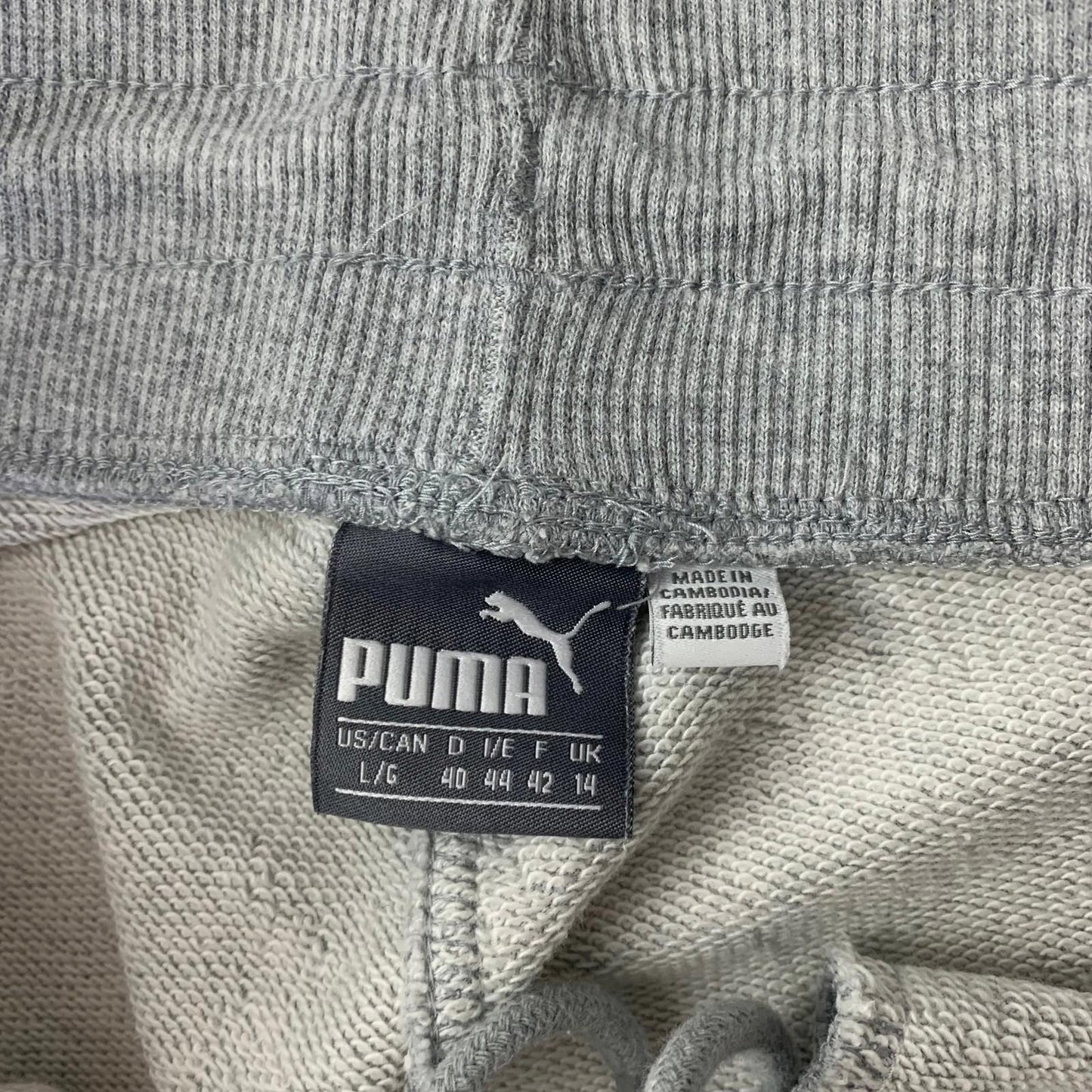Puma Trousers Jogger Relaxed Fit Side Stripe Grey Women UK 14