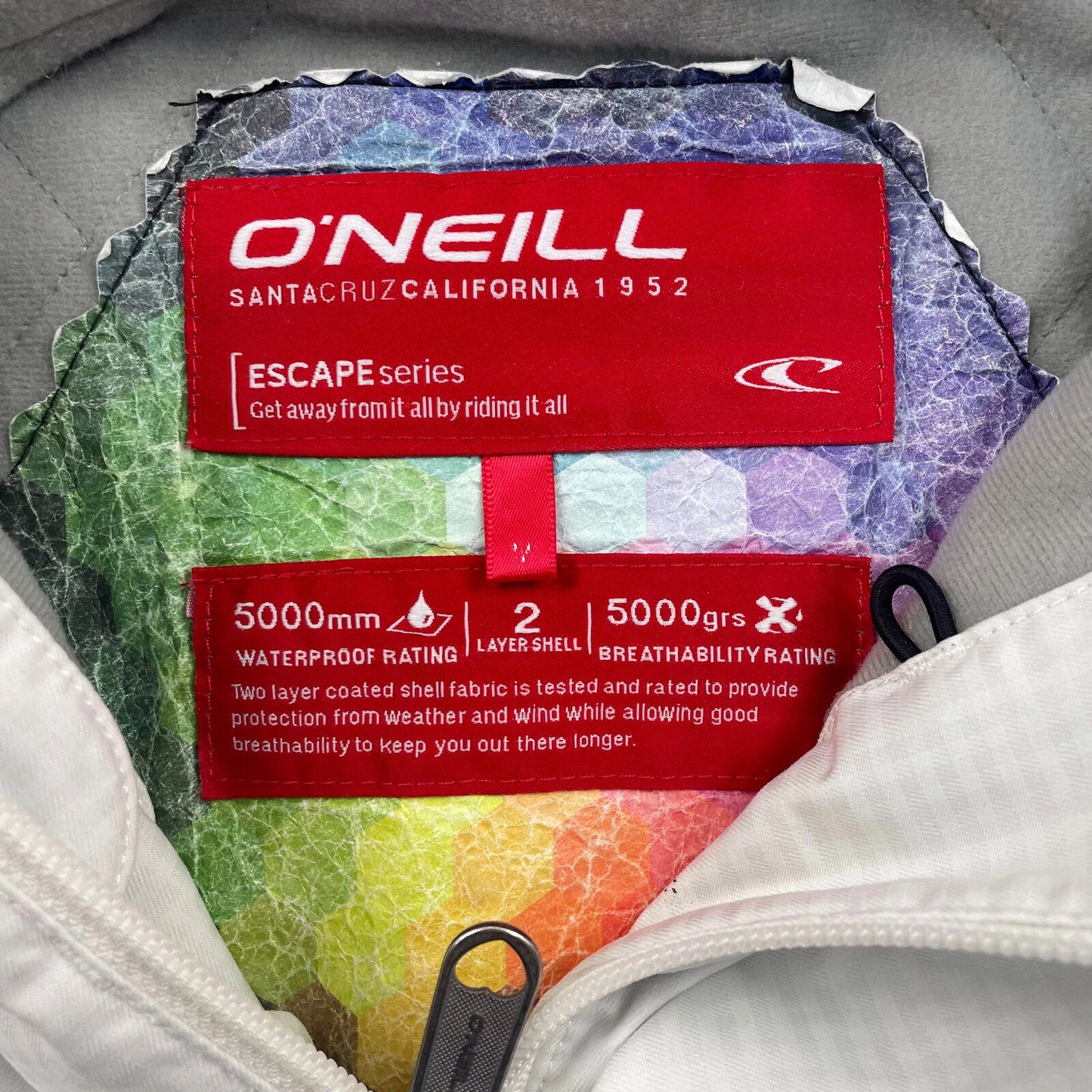 Women’s O’NEILL White 5000mm Escape Series Ski Jacket , Size Medium
