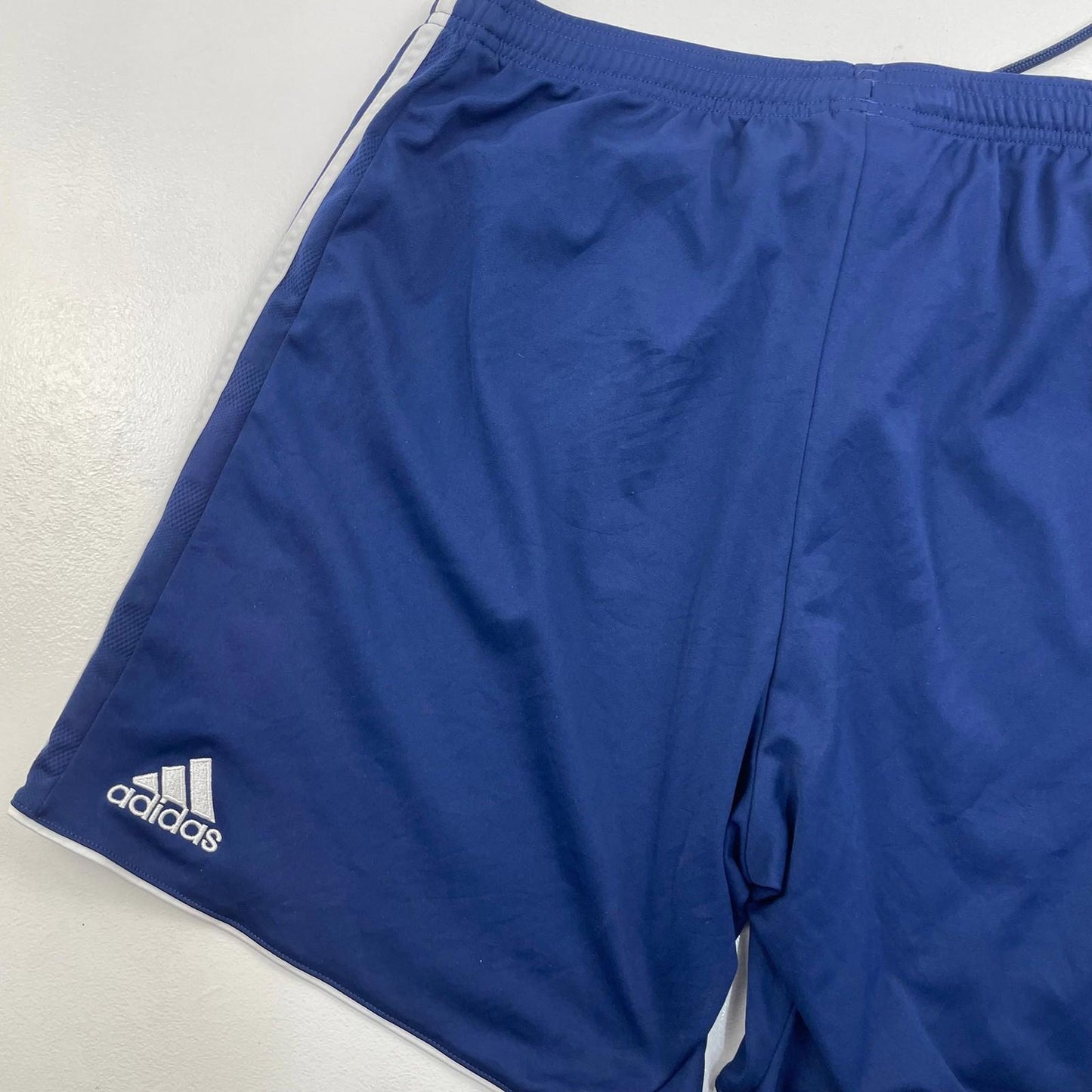 Adidas Climacool Activewear Shorts Blue Drawstring Elastic Waist Mens L