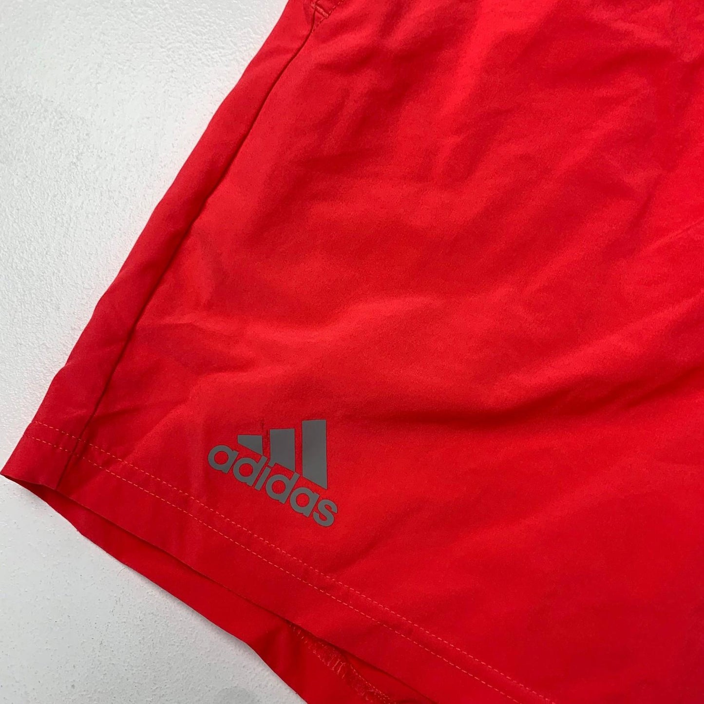 ADIDAS Climalite Shorts Drawstring Casual Red Athletic Mens M