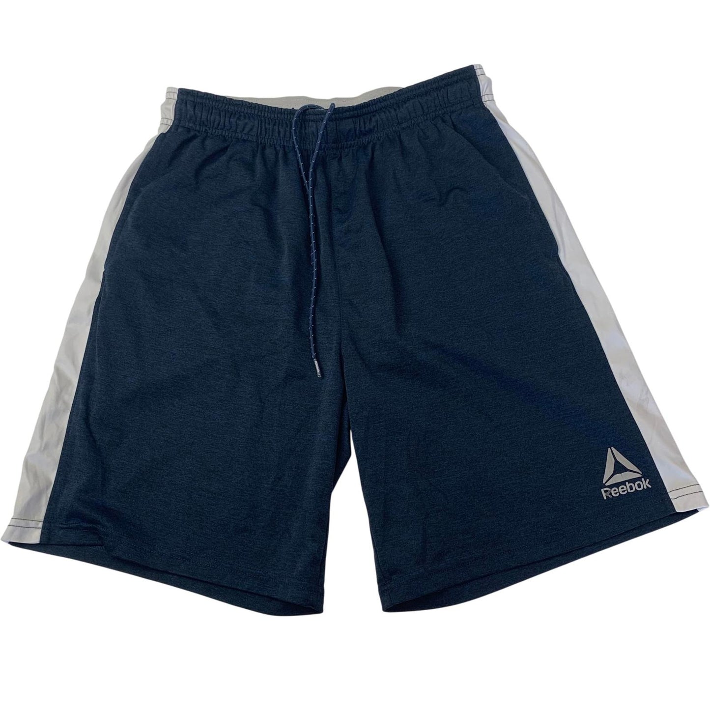 REEBOK Men's Athletic Shorts Mesh Lined Drawstring Blue S